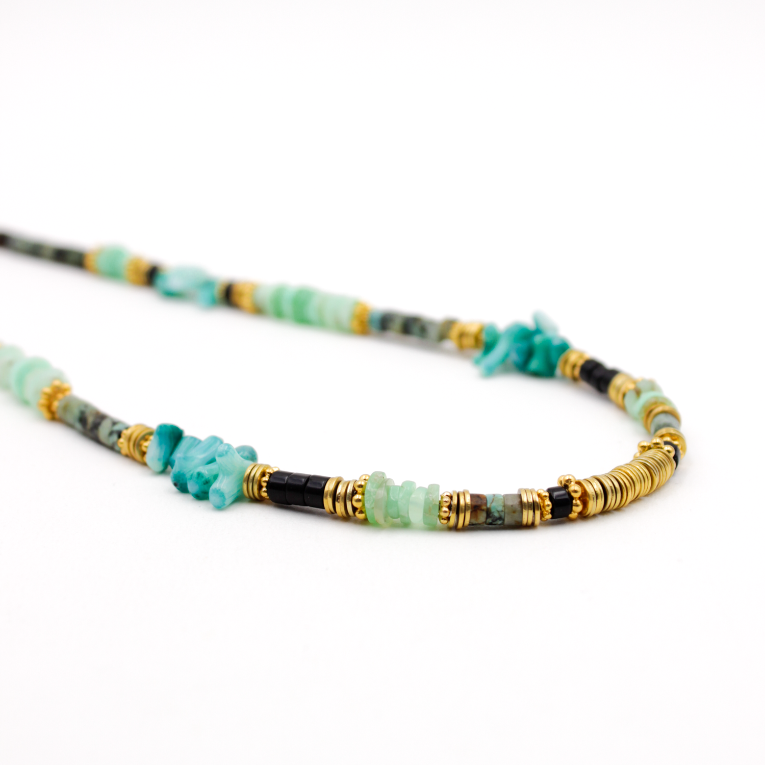 Collier heishi et crunchs - alba L'ATELIER DES DAMES Doré