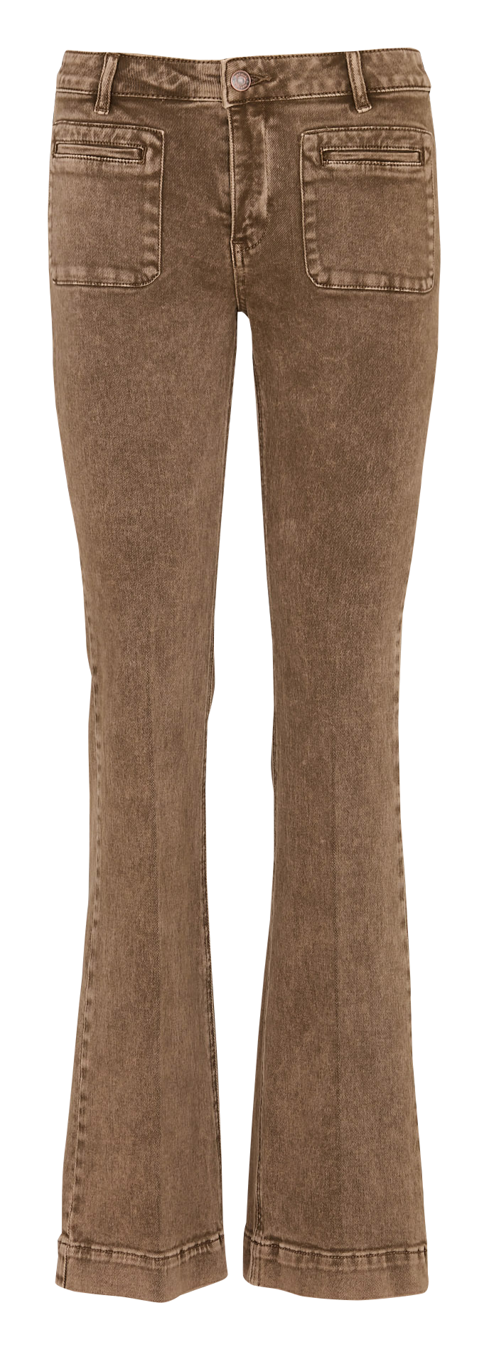 Jean boot-cut en coton mélangé MKT Marron