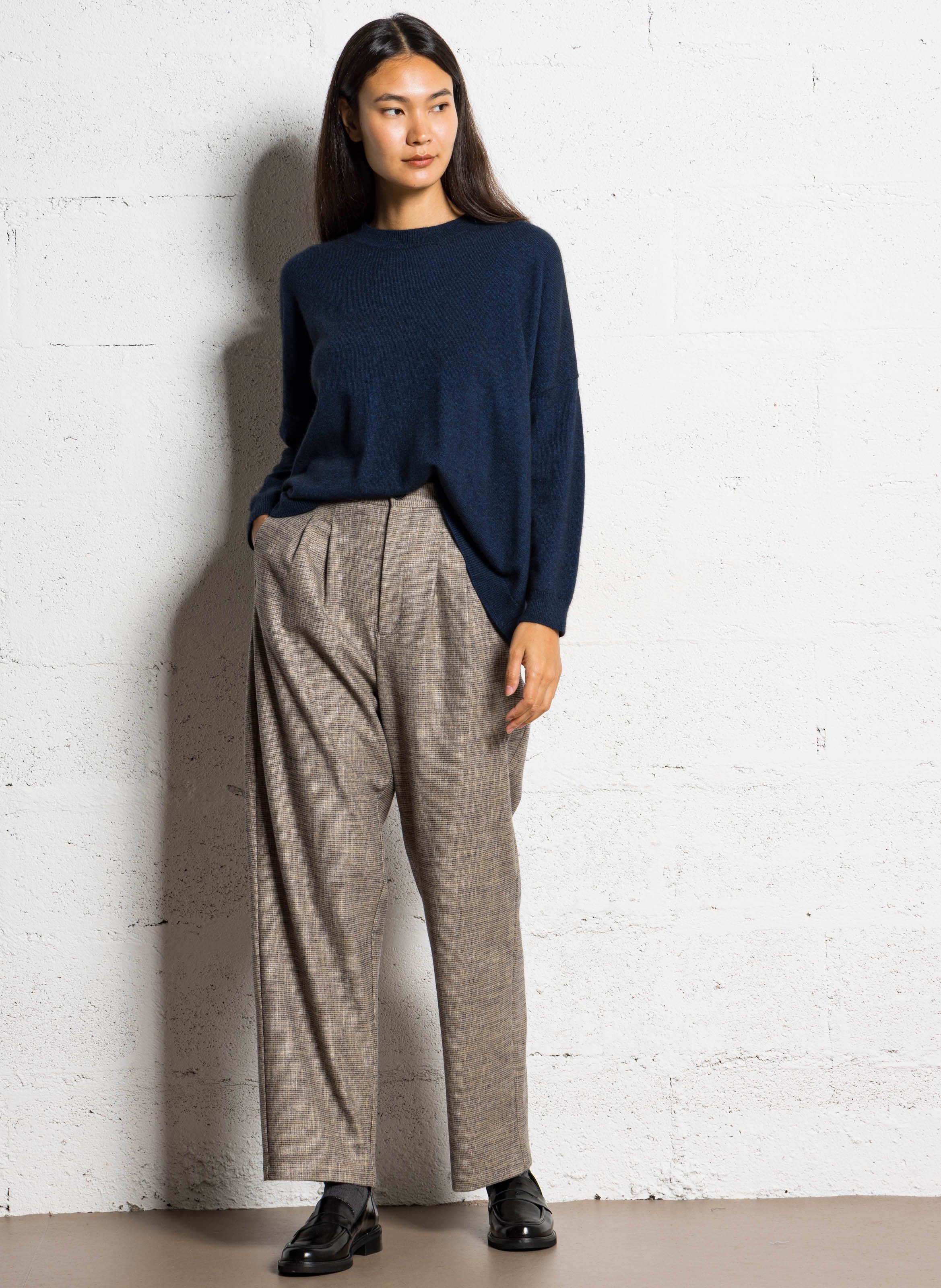 Angora wool-blend boat-neck sweater BELLA JONES Blue