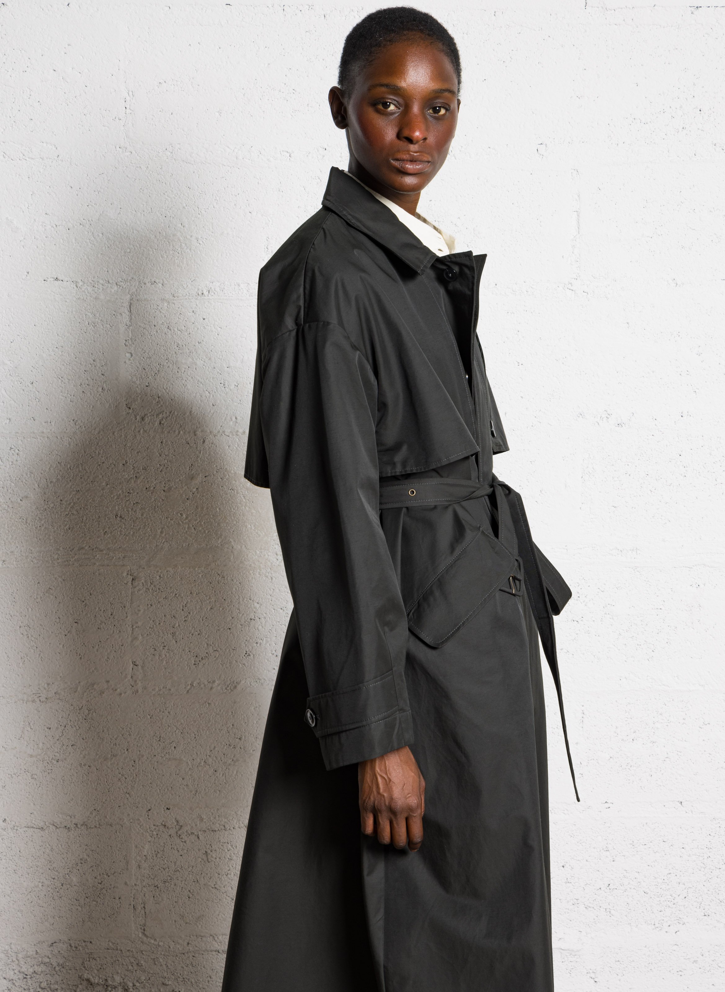 Classic collar in blended cotton BELLEPIECE Black