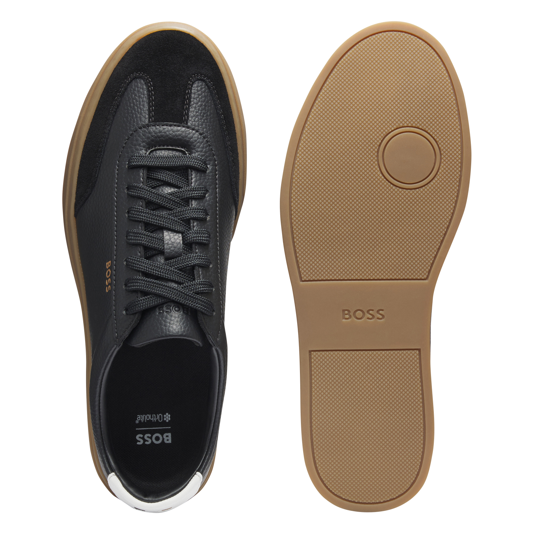 Low-top lace-up sneakers BOSS Black