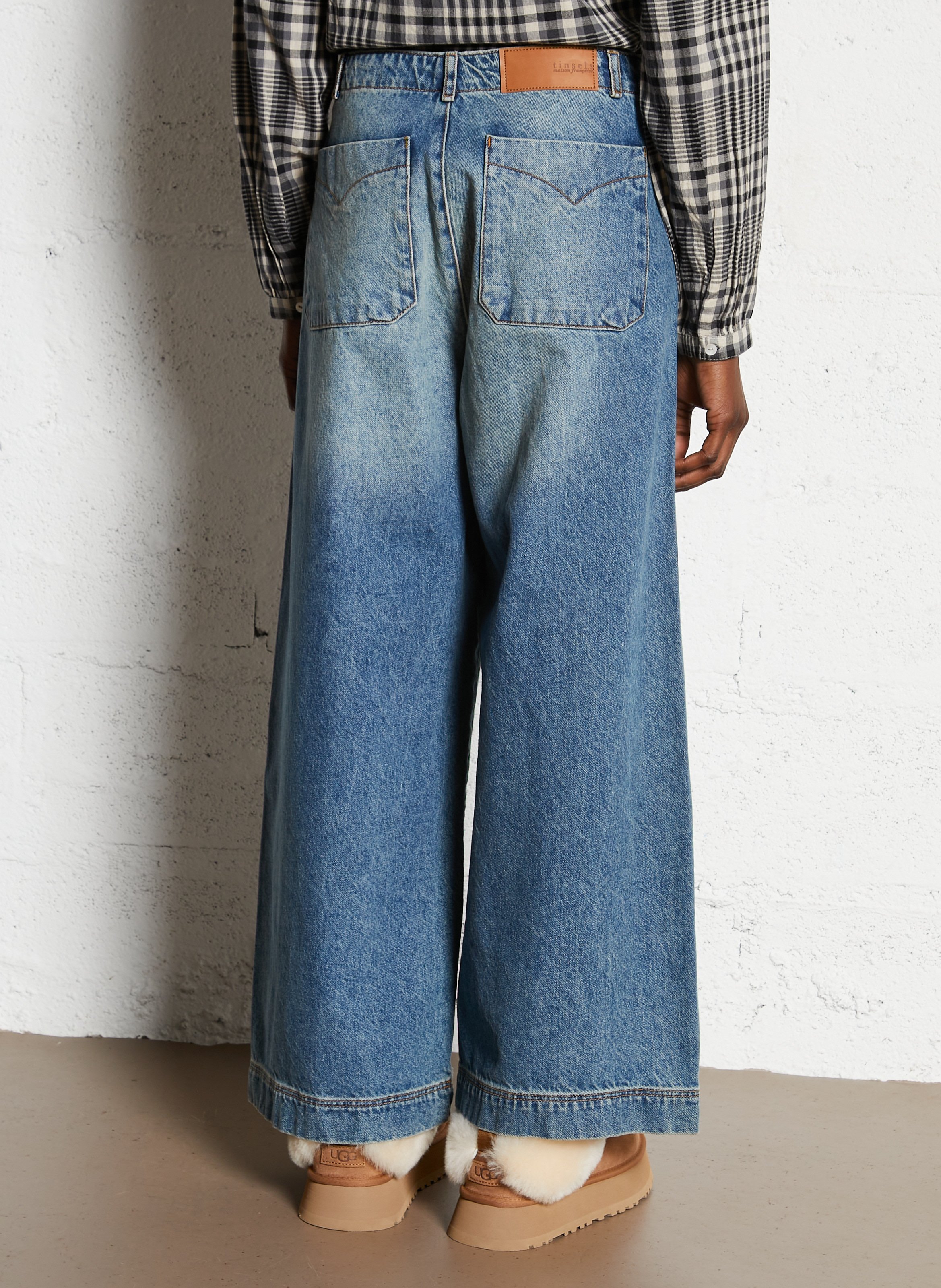 Jean large en coton TINSELS Bleu