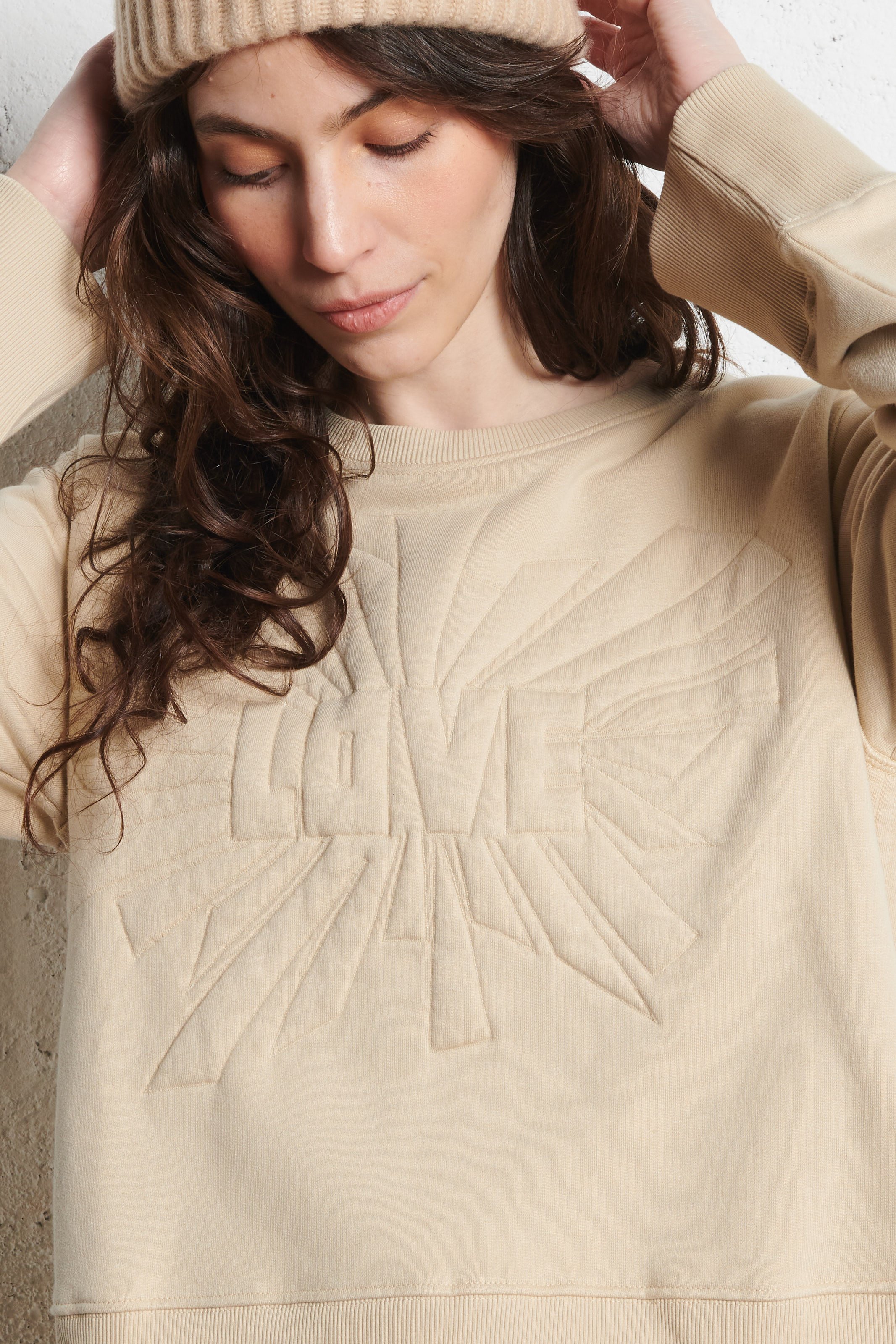 Sweater met ronde hals | biokatoenblend LEON & HARPER