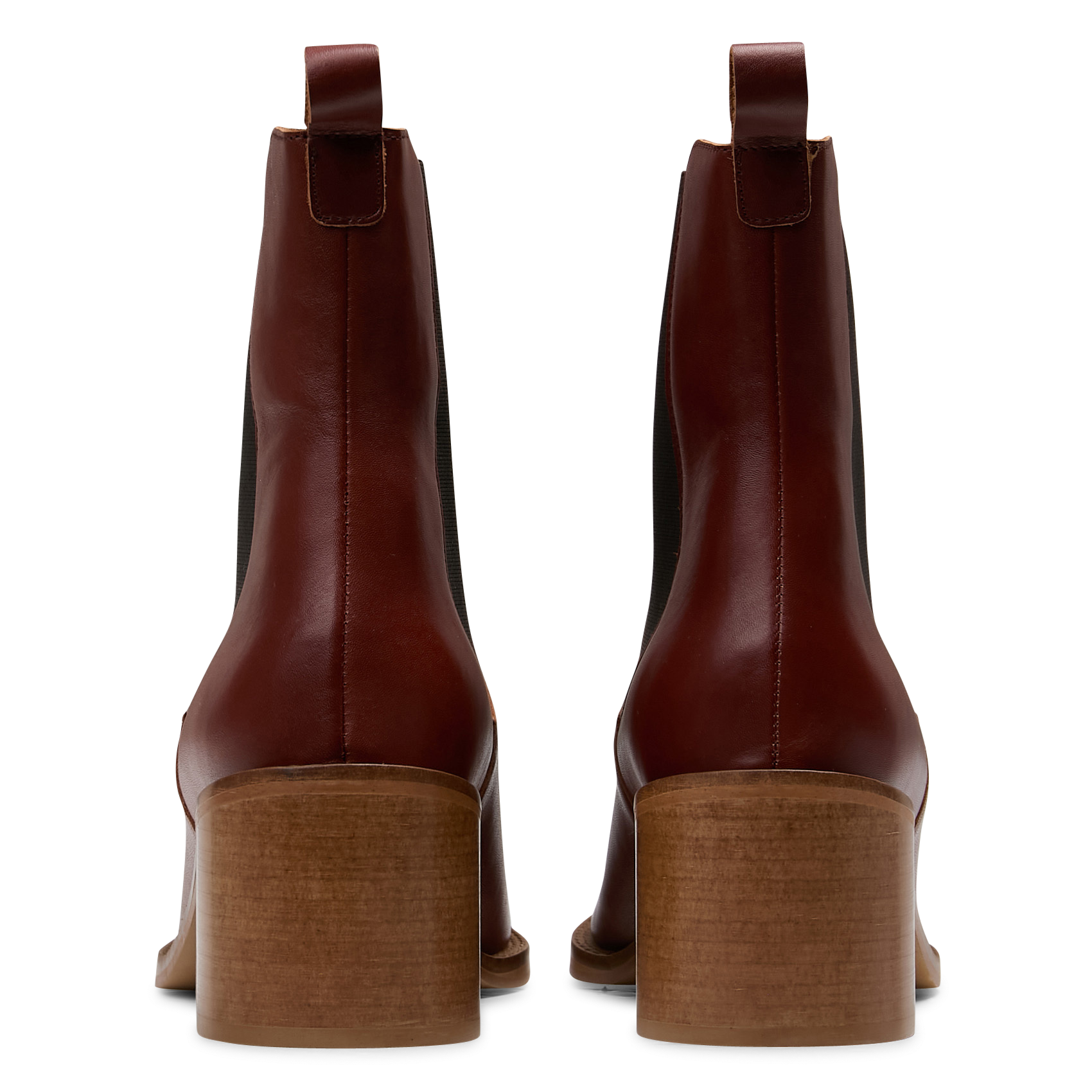 Bottines à enfiler en cuir lisse MAISON 123 Marron