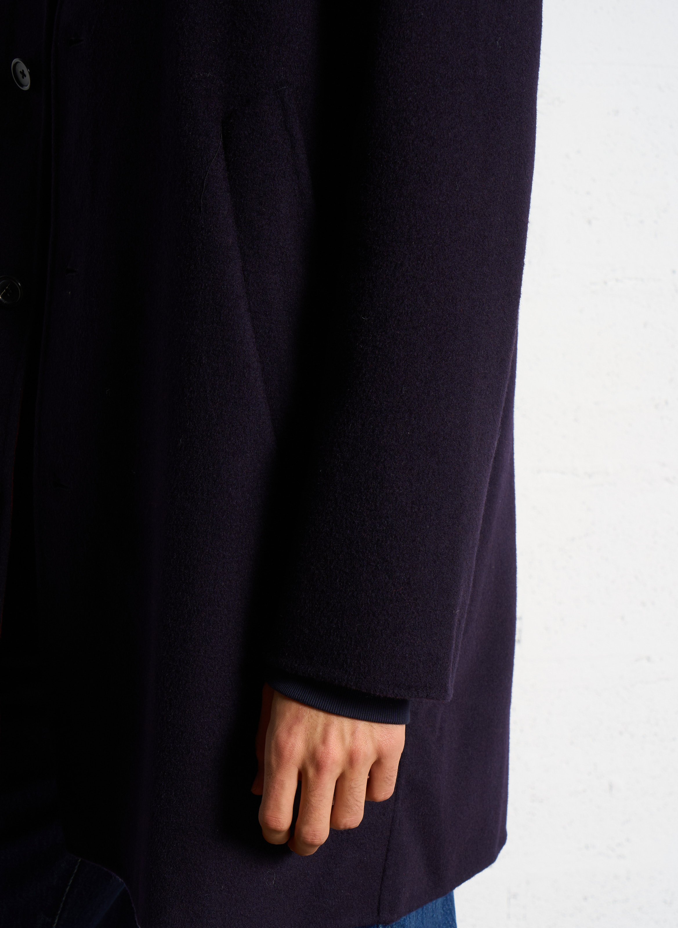 Manteau oversize en laine mélangée PAUL SMITH Bleu