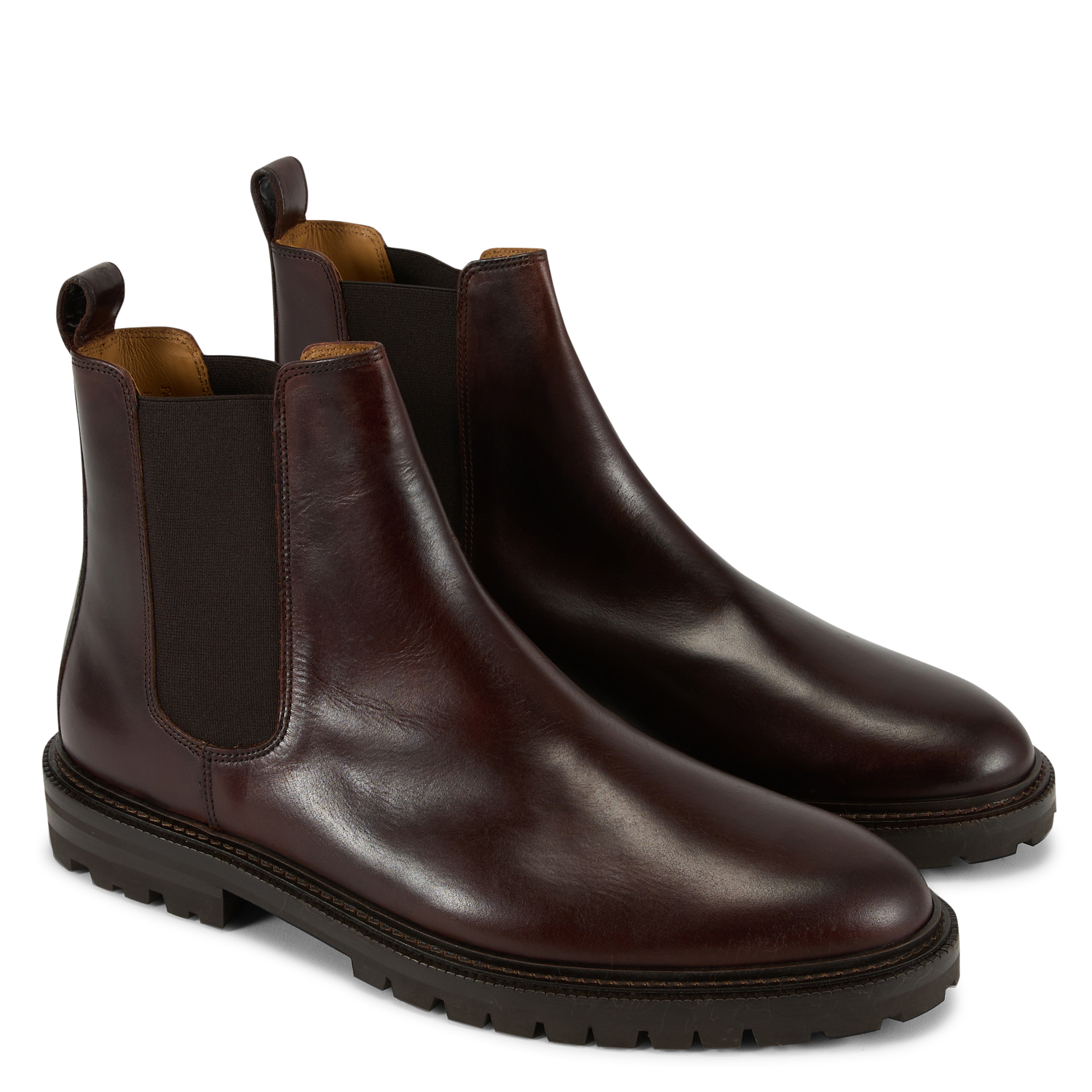 Bottines plates en cuir  BOBBIES Marron