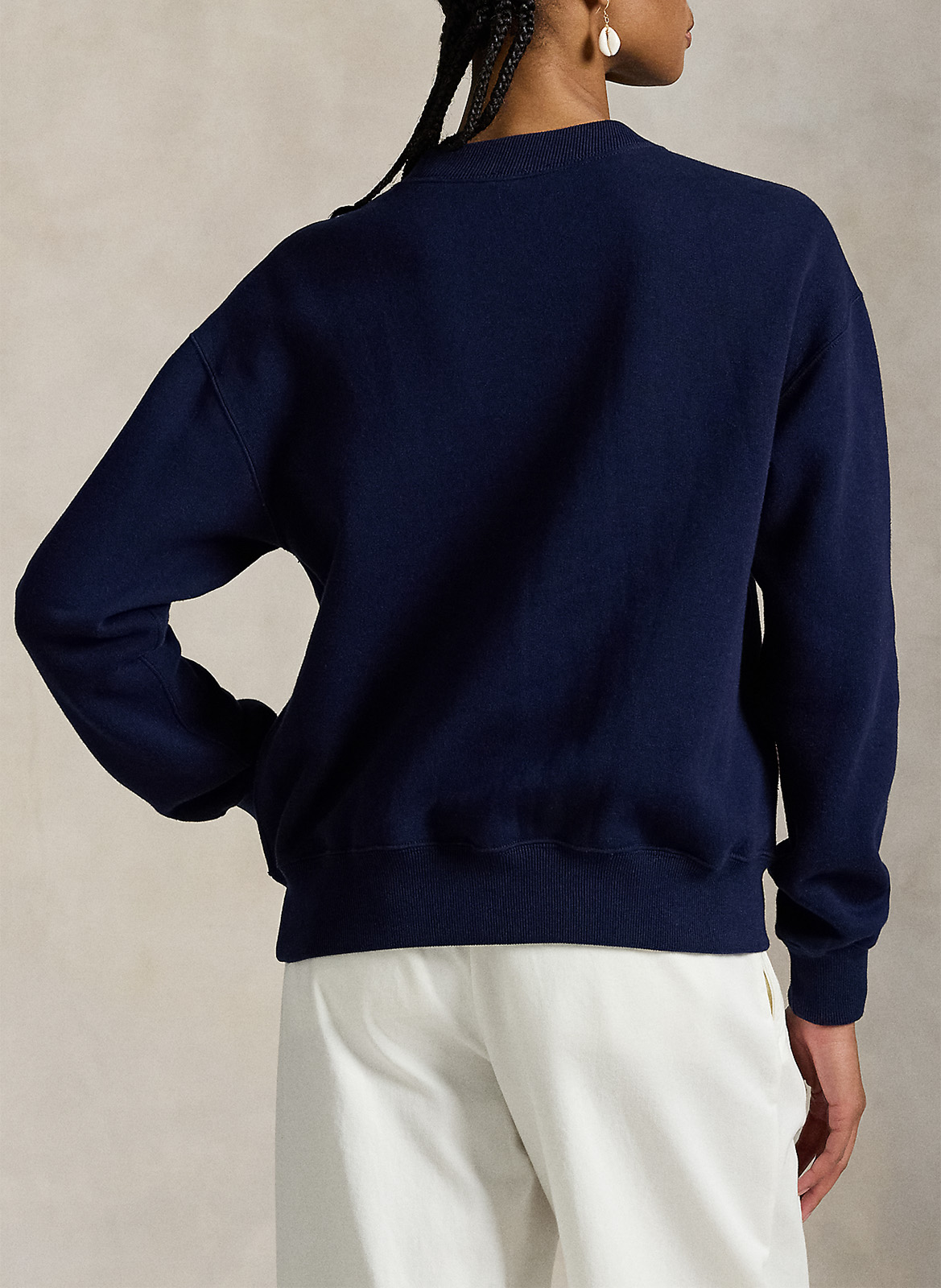 Sweat col rond en coton mélangé POLO RALPH LAUREN Bleu