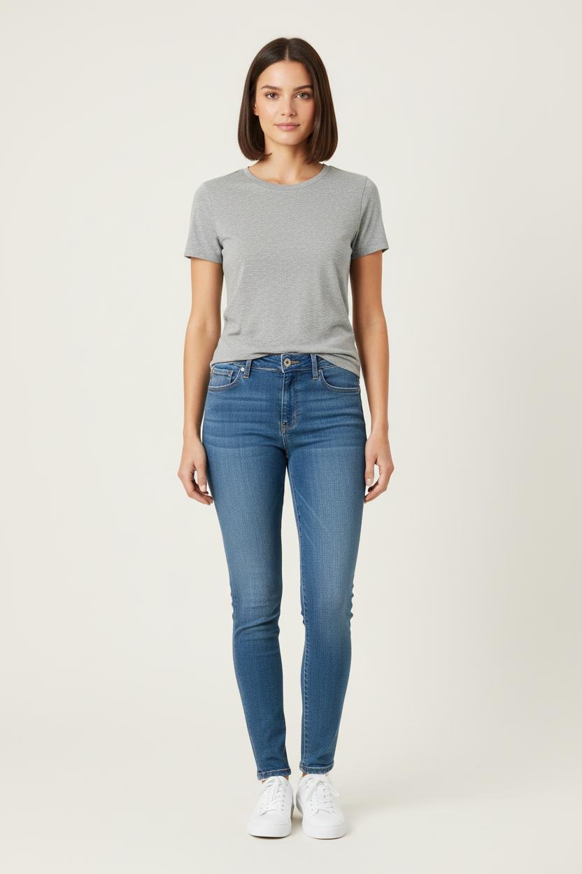 Cropped slim jeans with studs LEVI'S - Seconde main Blue