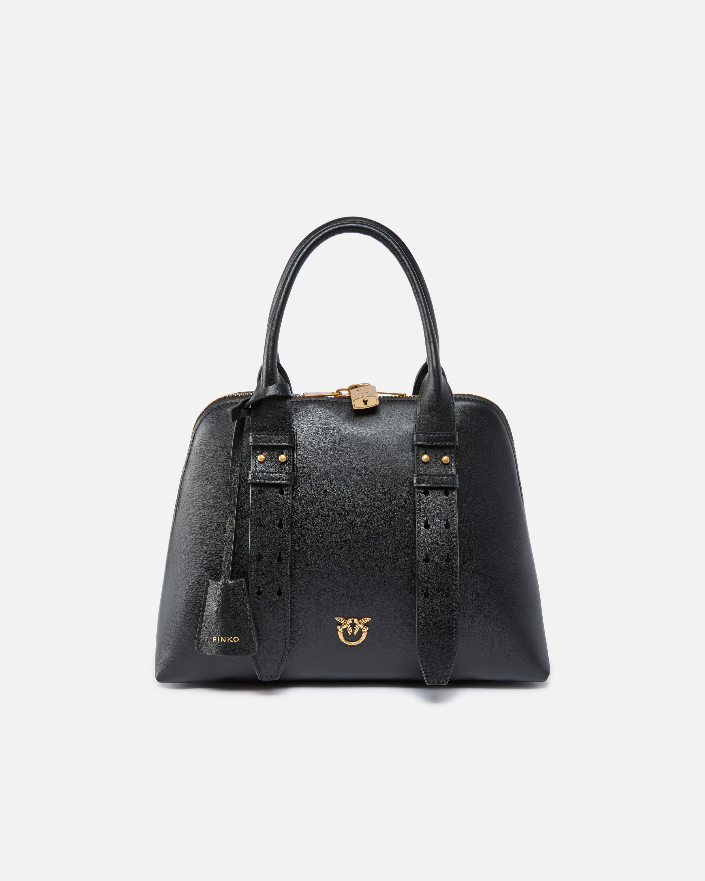 <p>Medium Escape Bag leather handbag</p> PINKO Black