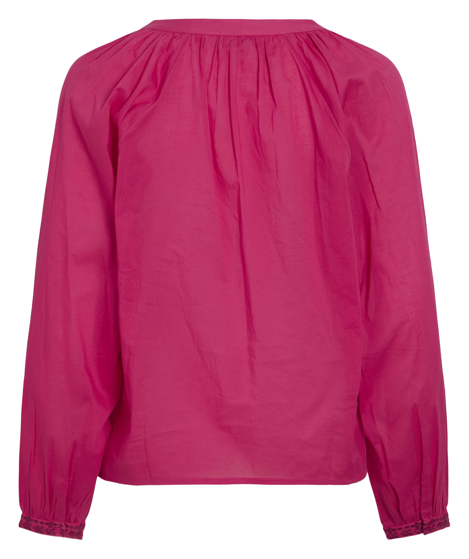 Chemisier col tunisien à détails brodés VILA Rose