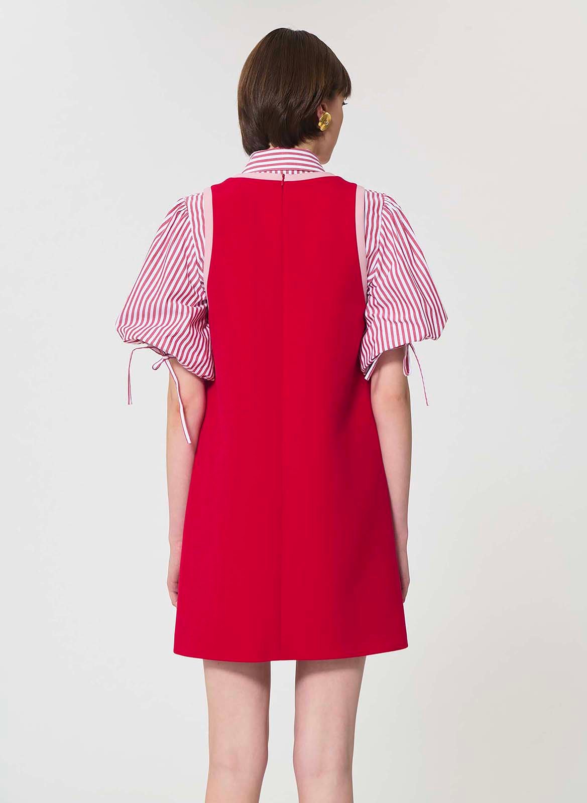 Jurk zonder mouwen met V-hals TARA JARMON Rood