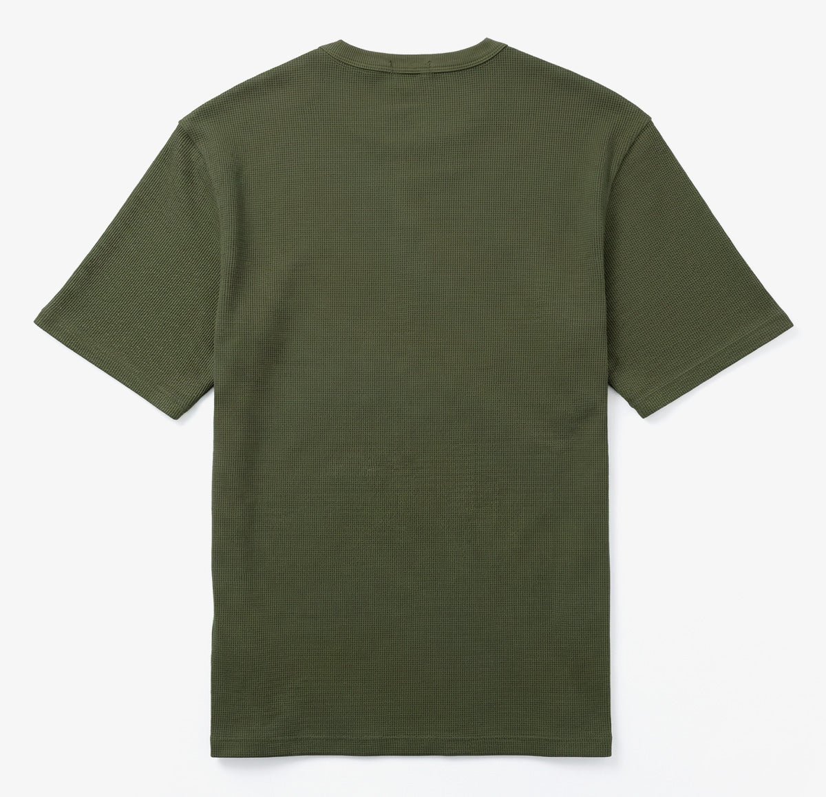 Round neck t-shirt in waffled cotton SERGE BLANCO Green