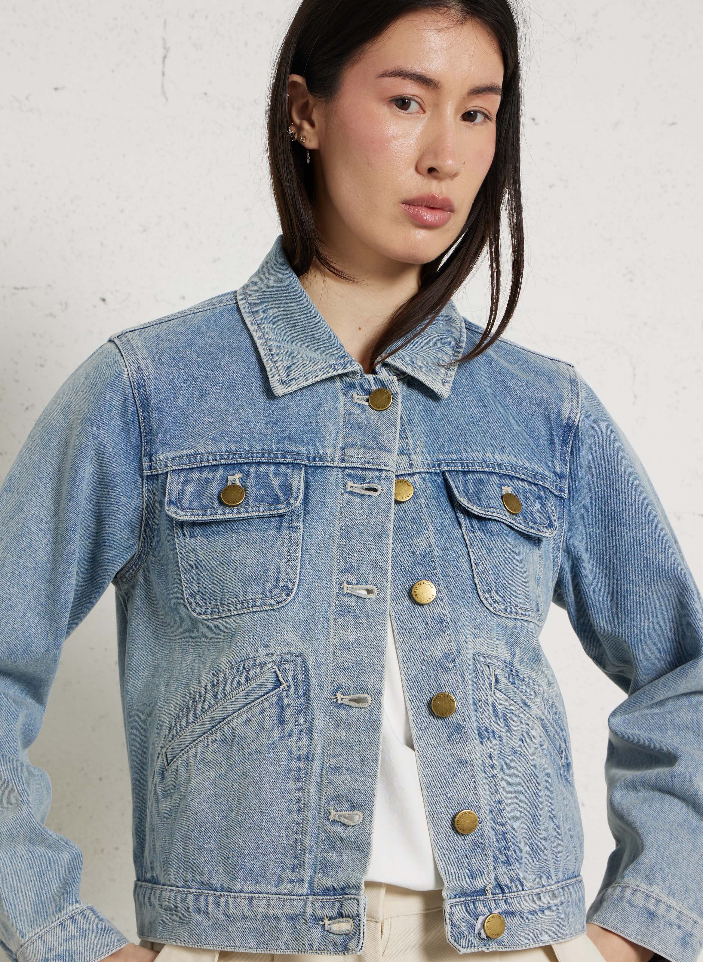 Veste en denim LA PETITE ETOILE Bleu
