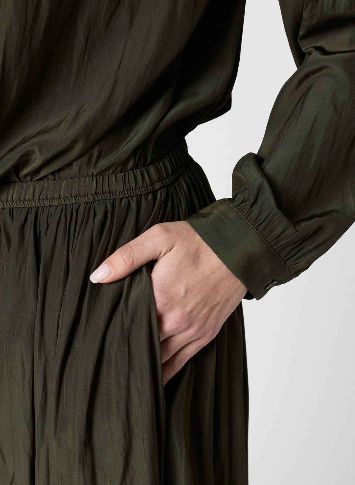 Jupe midi plissée GERARD DAREL Vert
