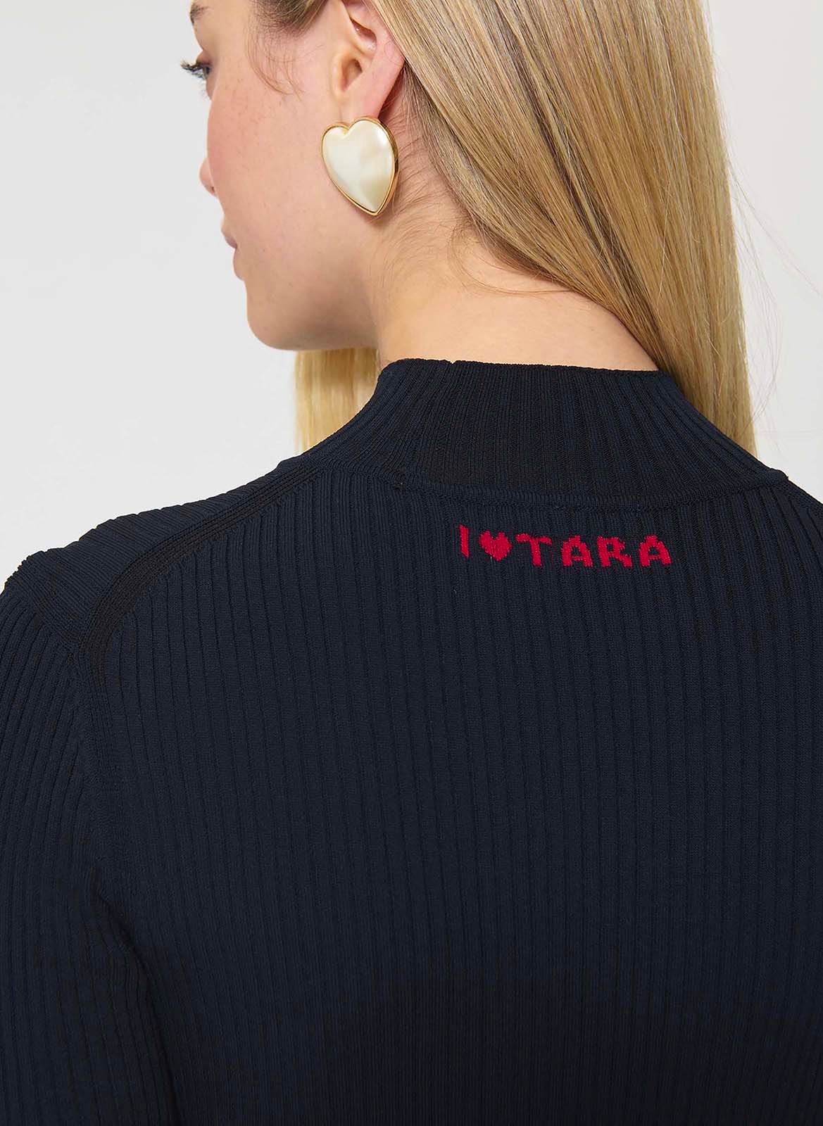 Sous-pull col montant manches courtes TARA JARMON Bleu