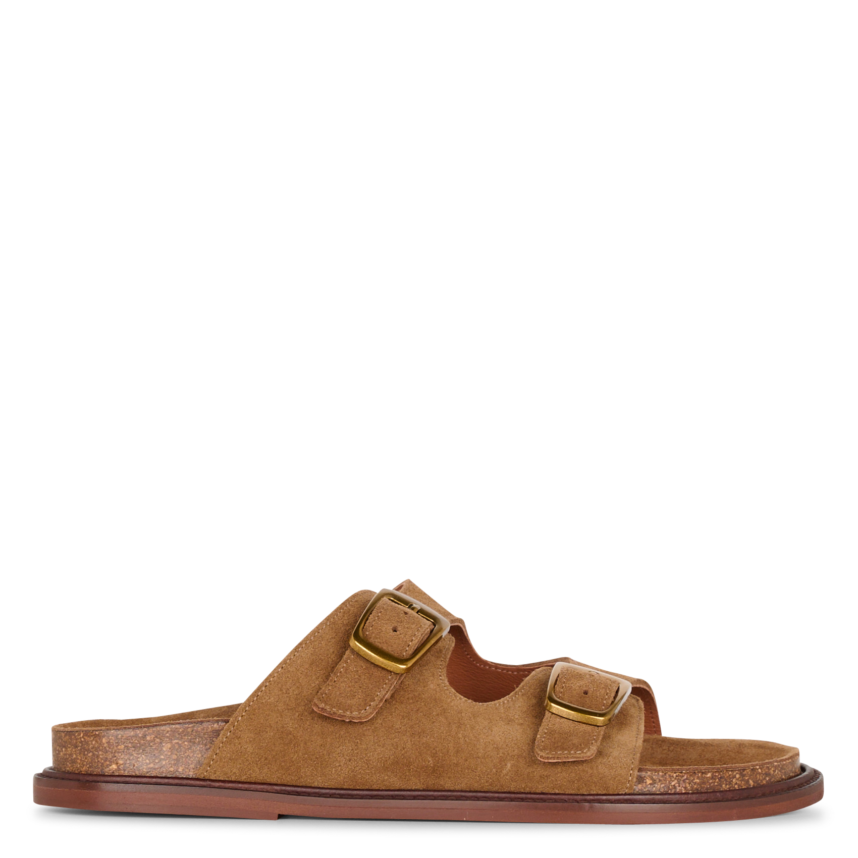 Platte, suède sandalen MELLOW YELLOW Bruin