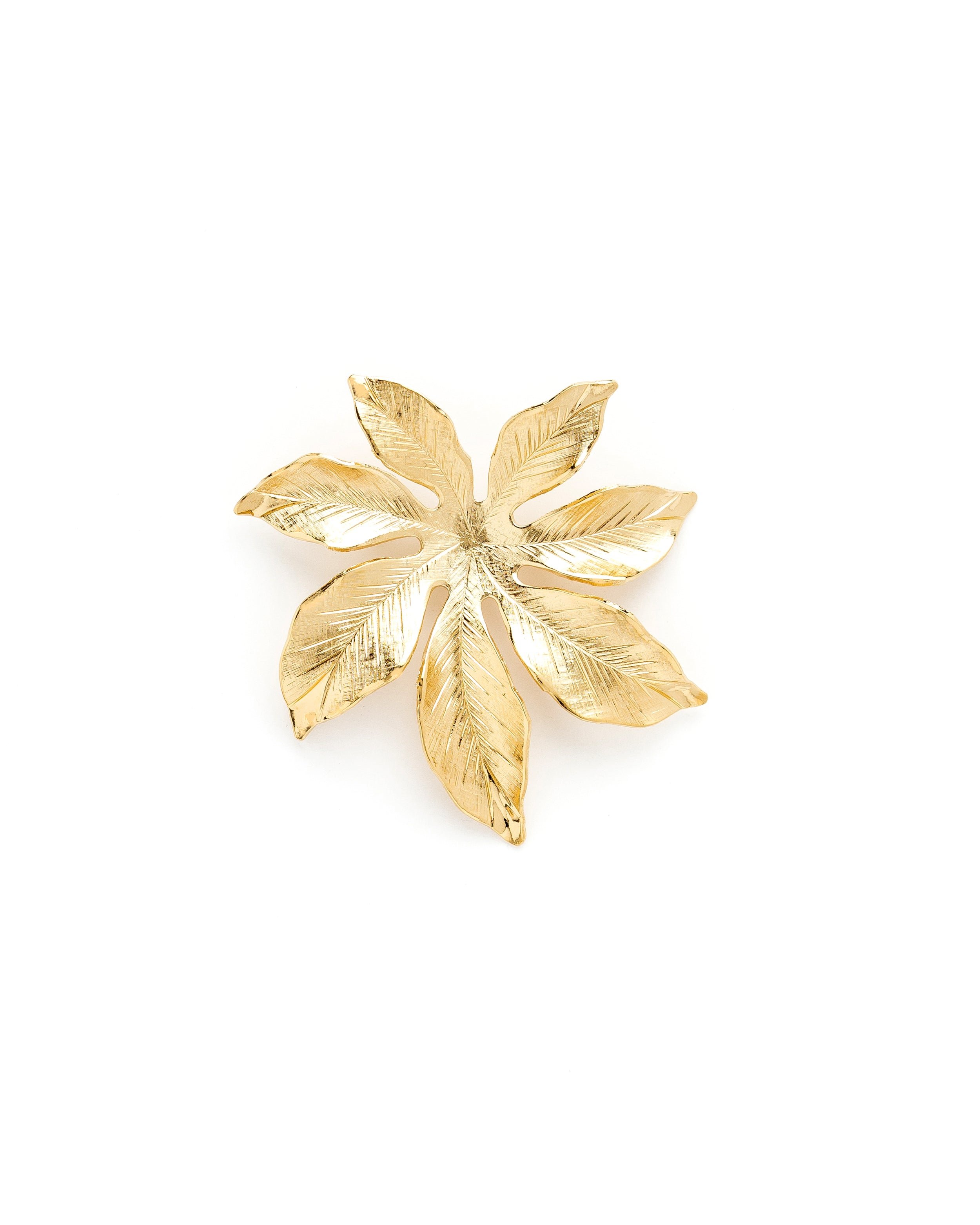 Gold-plated flower brooch MONSIEUR SIMONE