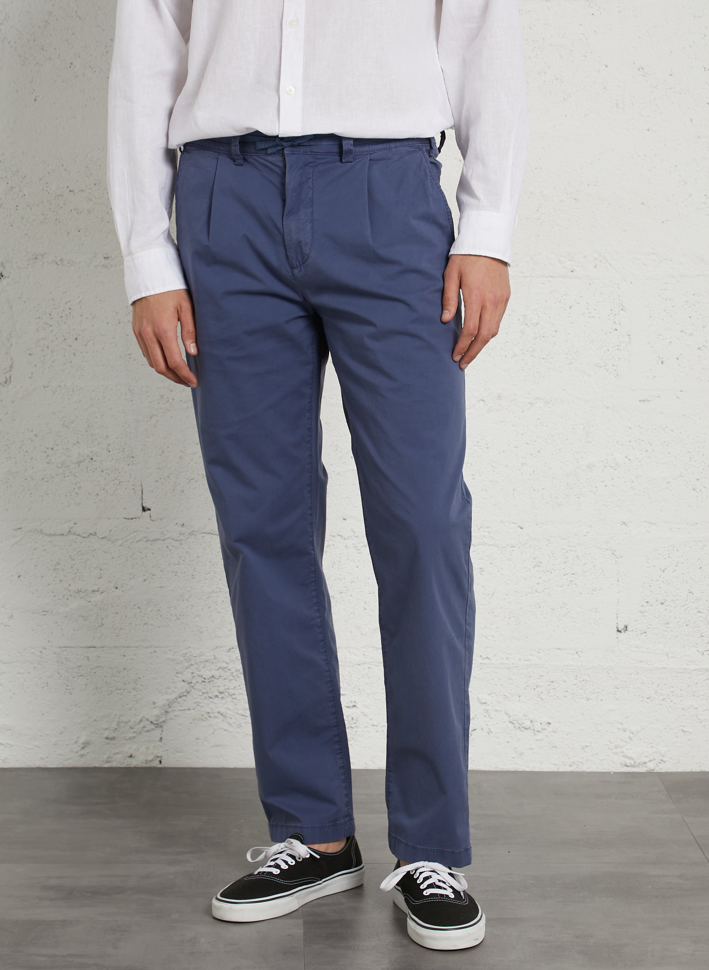 Pantalon chino uni à liens  PEPE JEANS Bleu