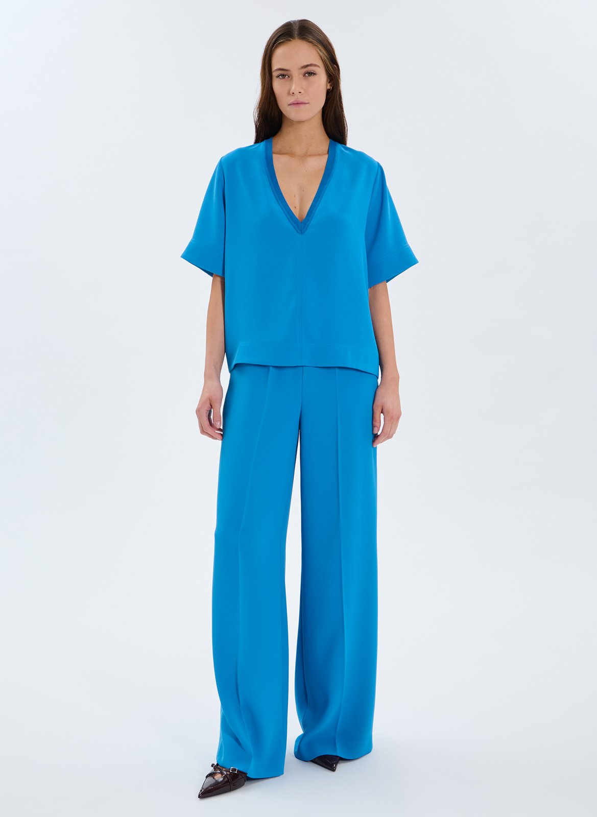 Gestreepte polo ZAPA Blauw