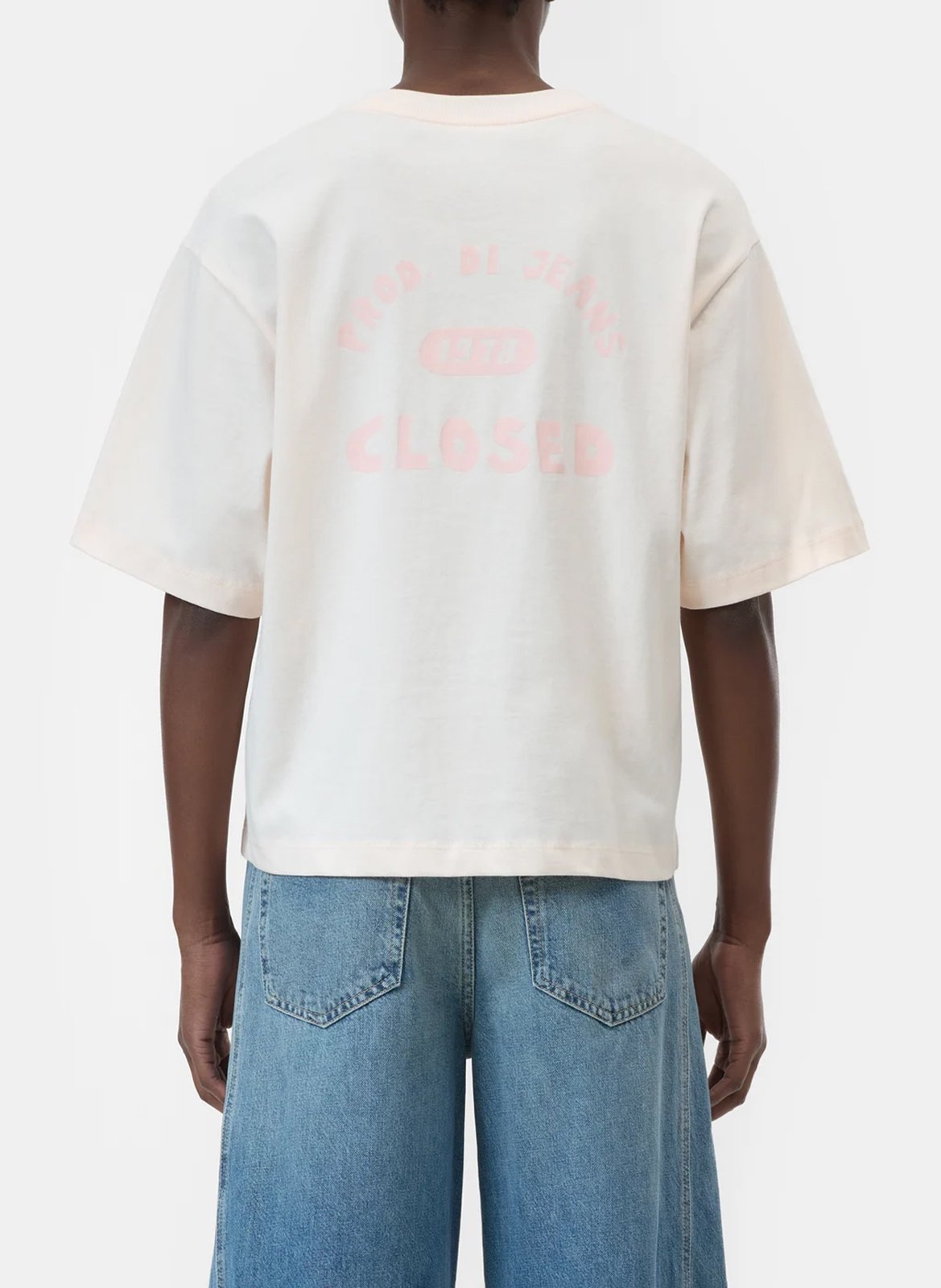 Tee-shirt col rond en coton bio CLOSED Rose