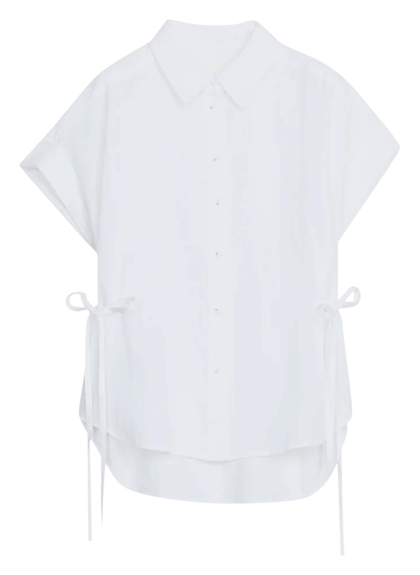 Straight linen shirt with classic collar CLOSED White