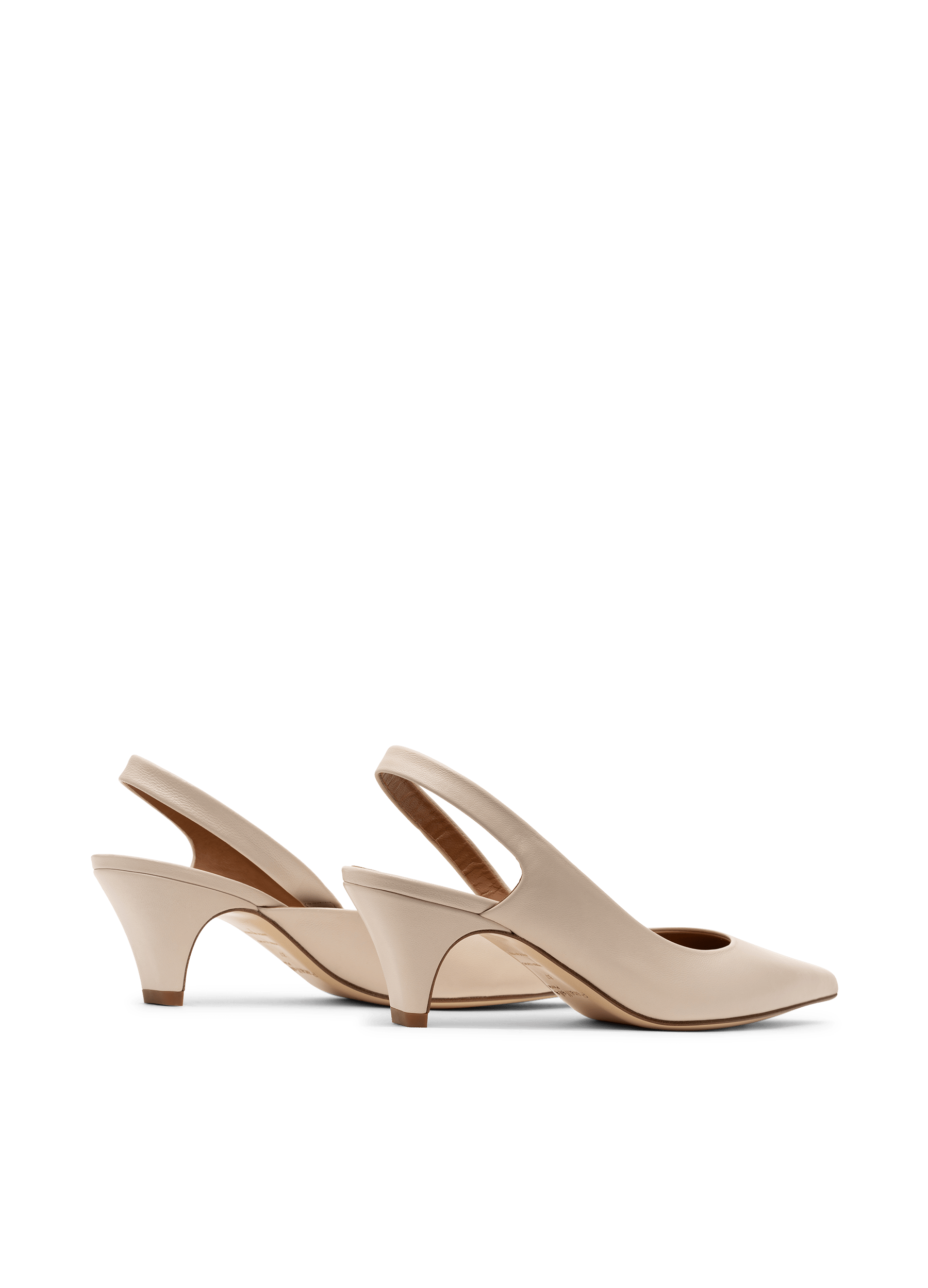 Slingback en cuir nappa latte PARALLELE PARIS Blanc