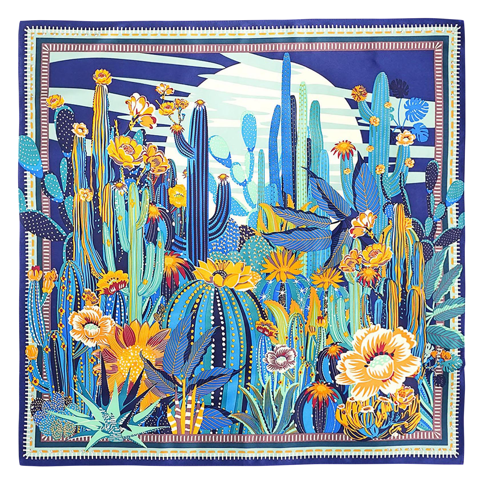 Foulard imprimé WILD Bleu