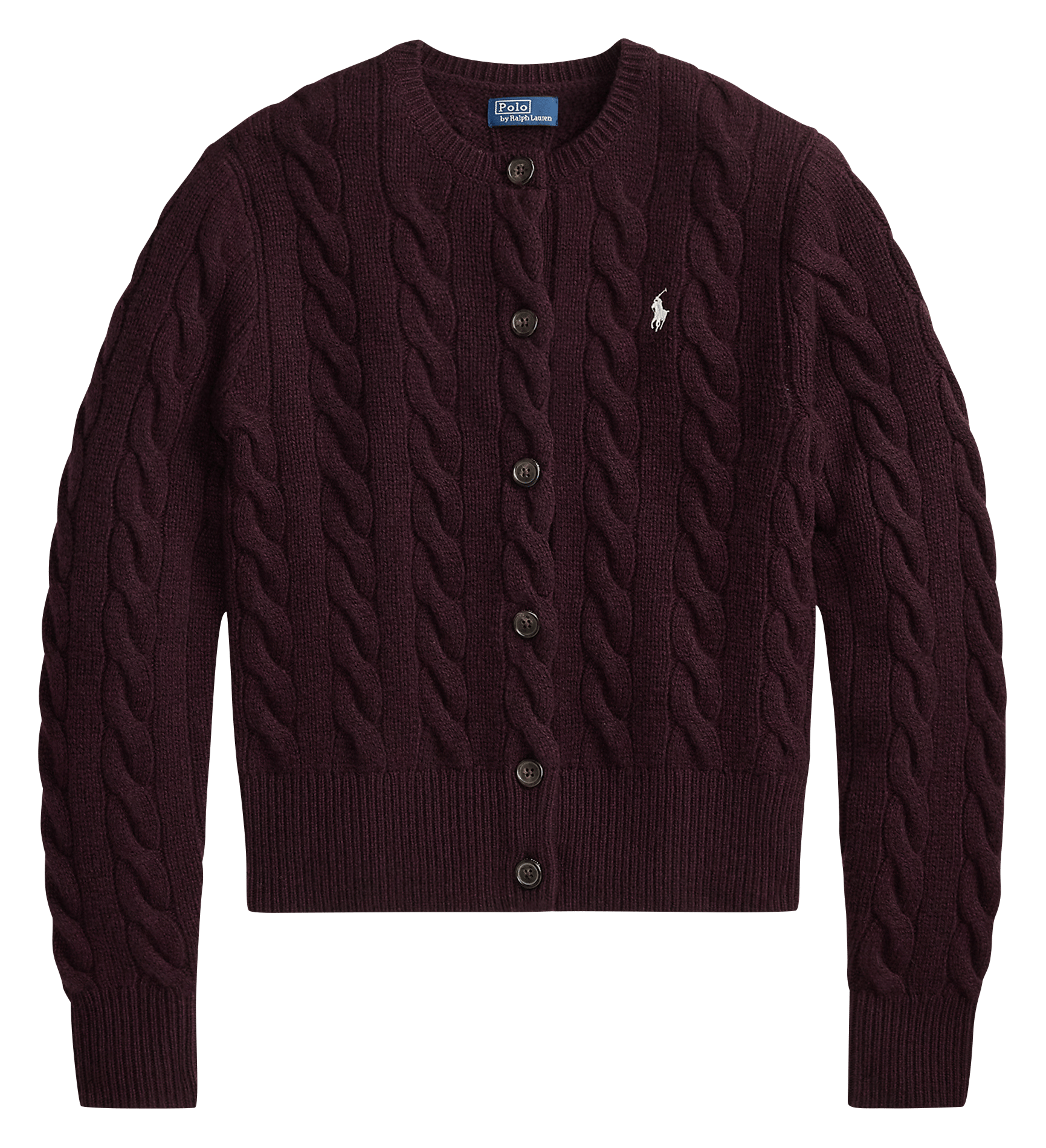 Gilet col rond en laine mélangée | Violet POLO RALPH LAUREN Femme