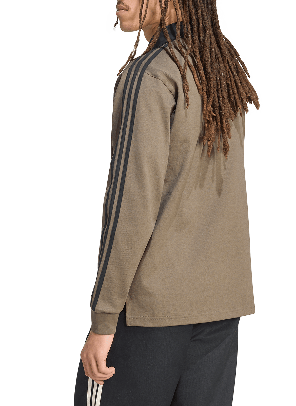 Polo manches longues uni ADIDAS Marron