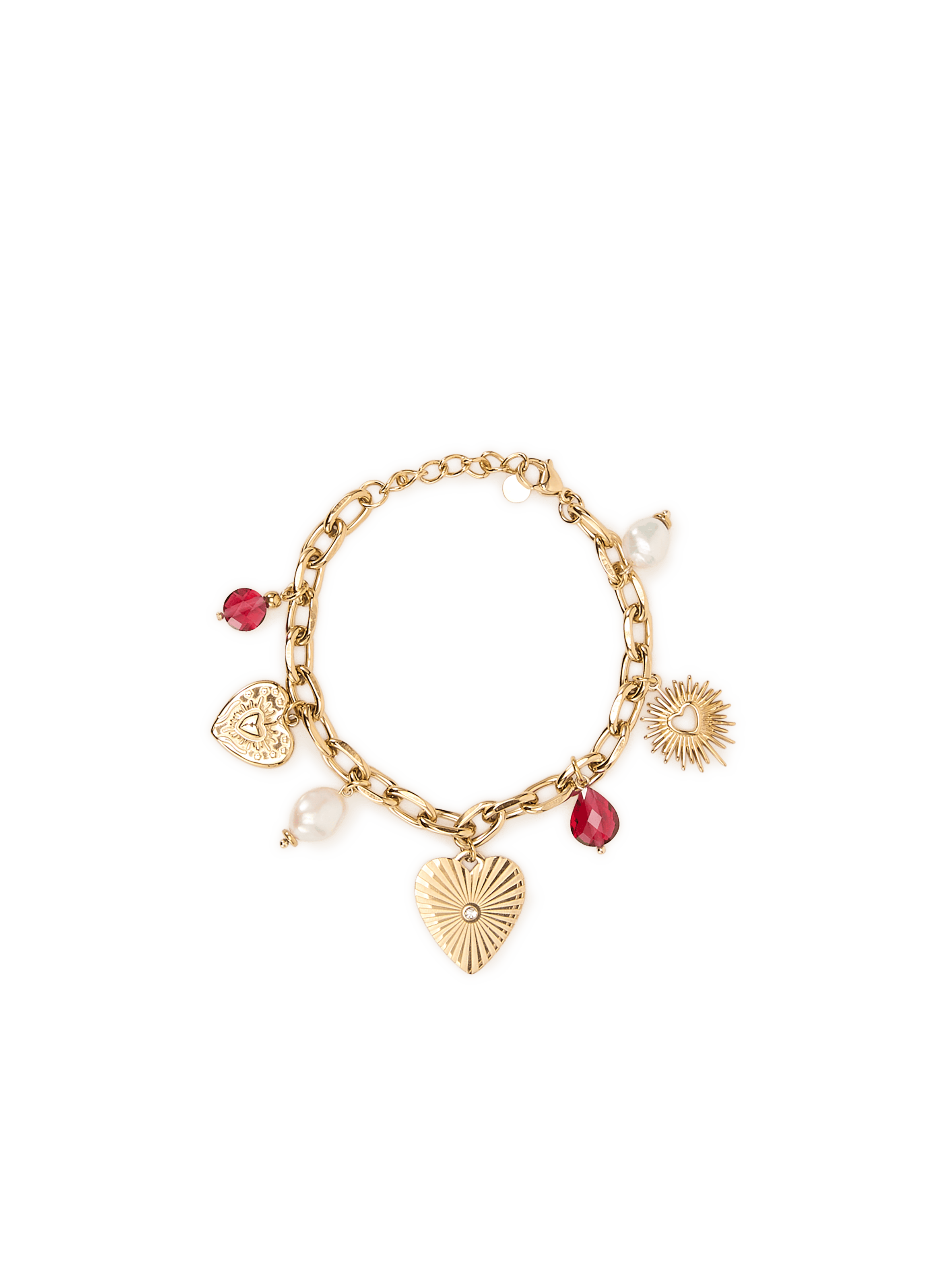 Heart charms bracelet AU PRINTEMPS PARIS Golden
