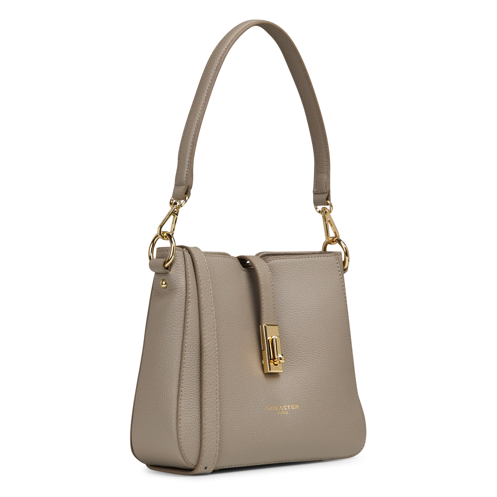 Sac besace en cuir de vachette LANCASTER PARIS Gris