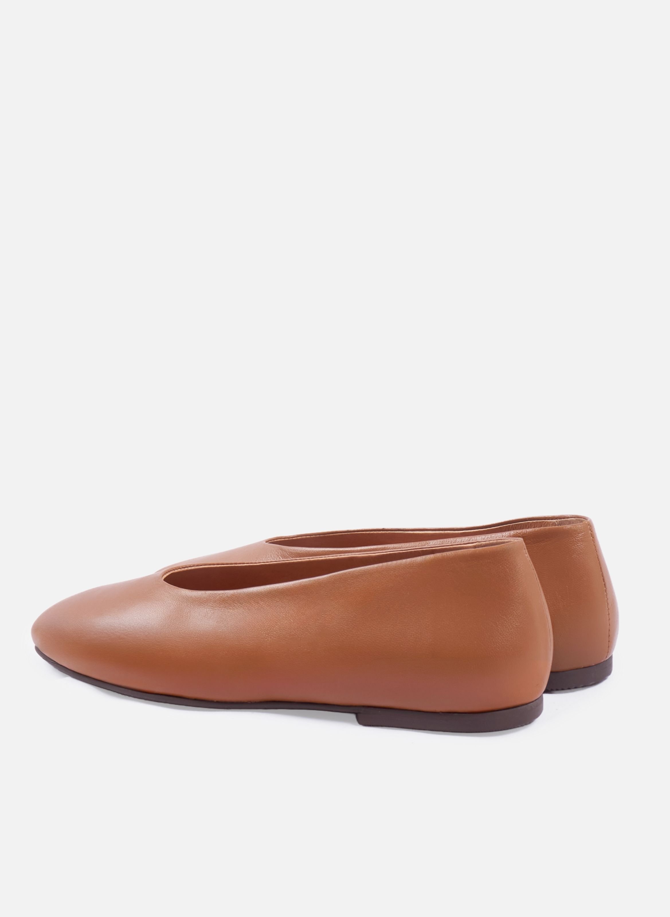 Ballerines souples paola leather | Brown JULES & JENN Women