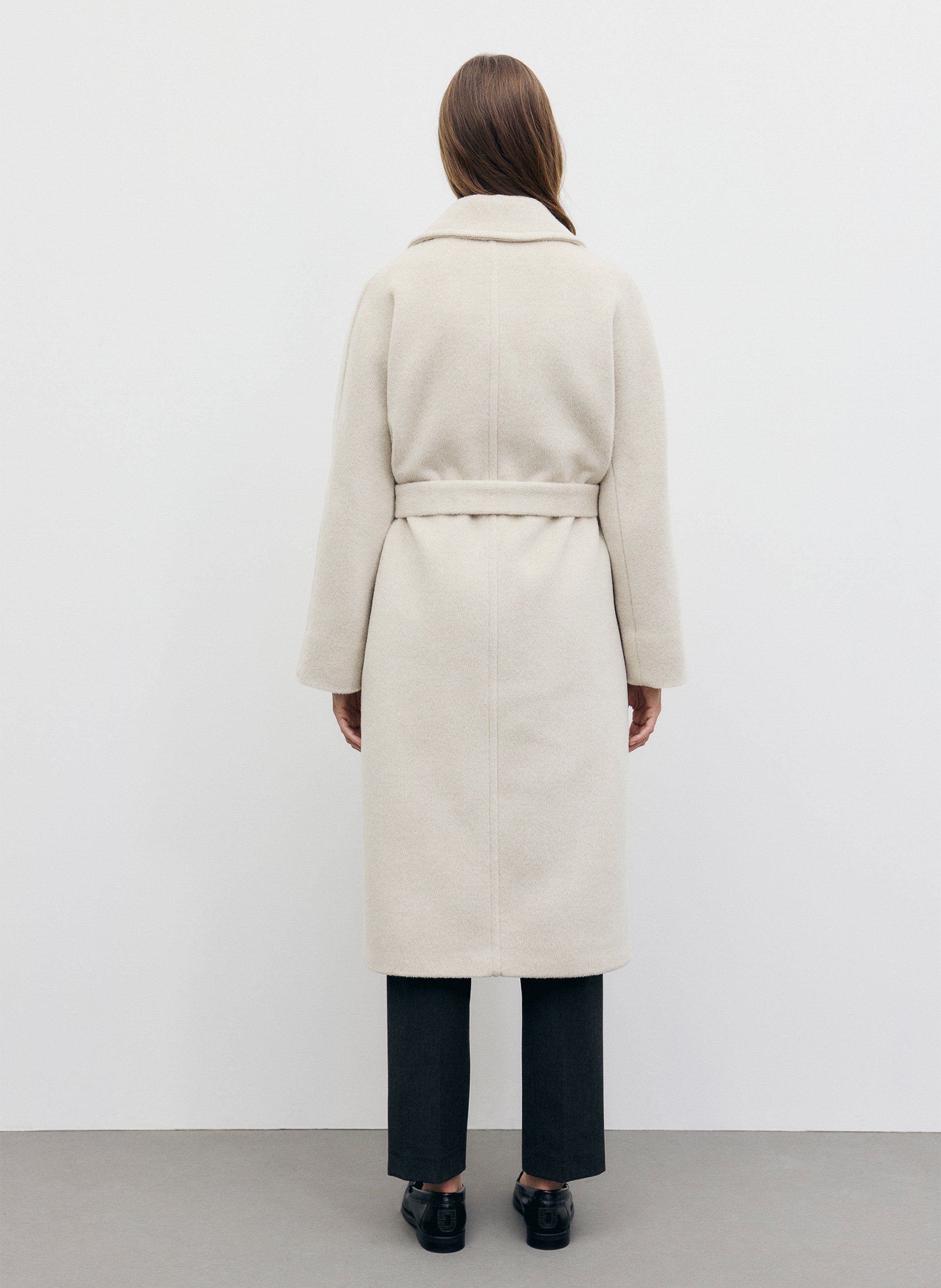 Candice wool-blend coat with belt  GERARD DAREL Beige