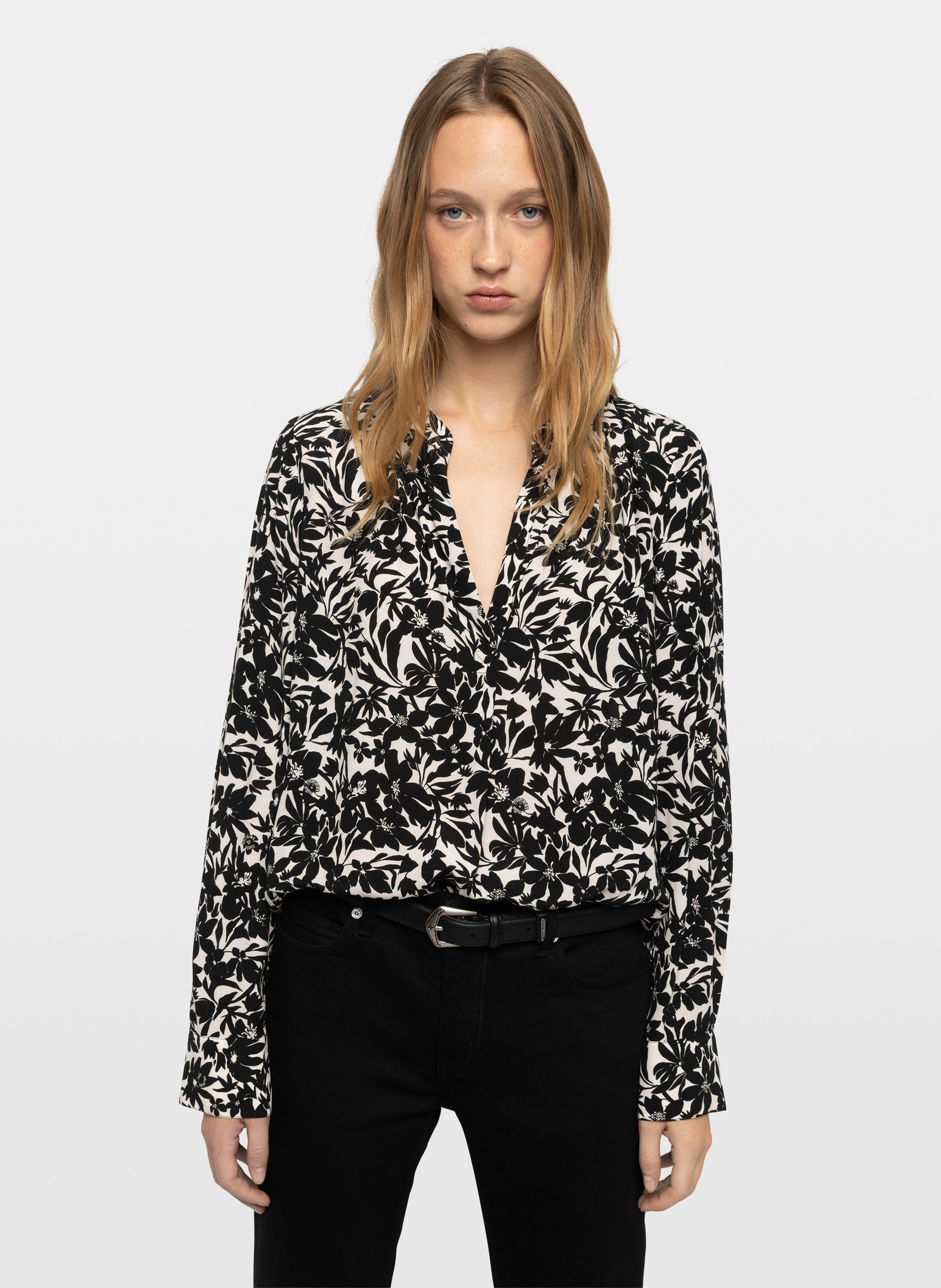 Chemise col classique imprimée ZADIG&VOLTAIRE Noir
