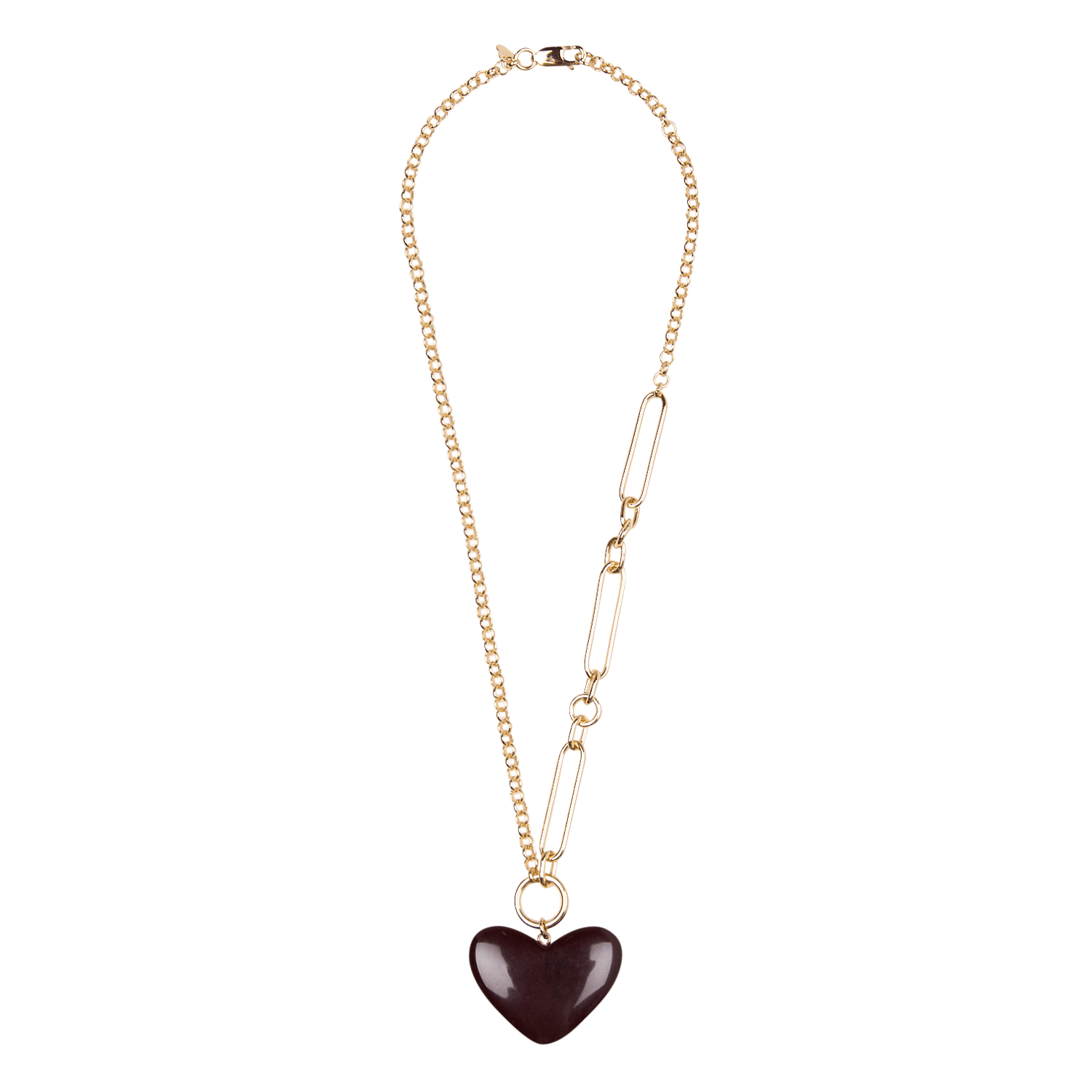 Ketting van verguld messing FEEKA Bruin