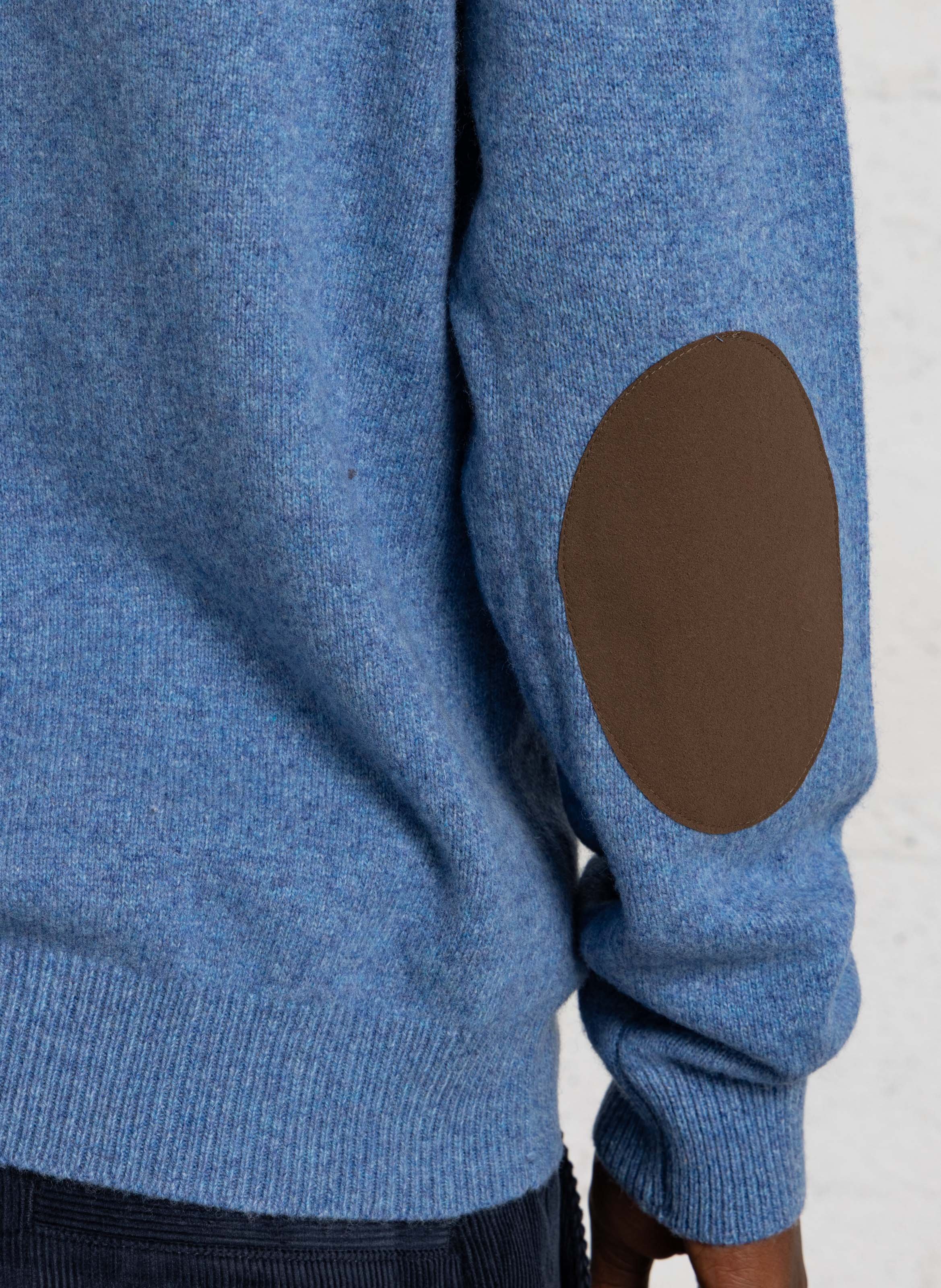 Pull droit col camionneur en laine HACKETT Bleu