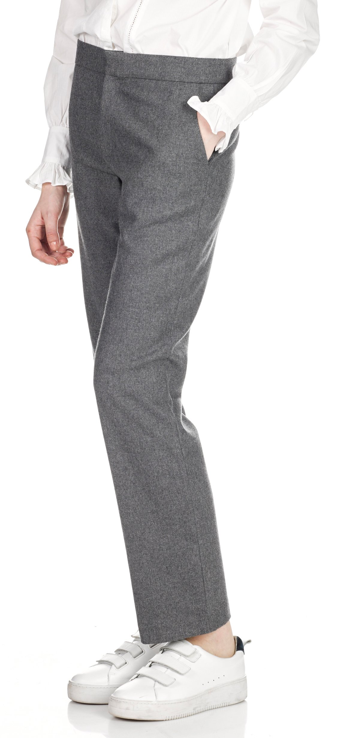 Rifika straight flannel trousers SWILDENS Grey