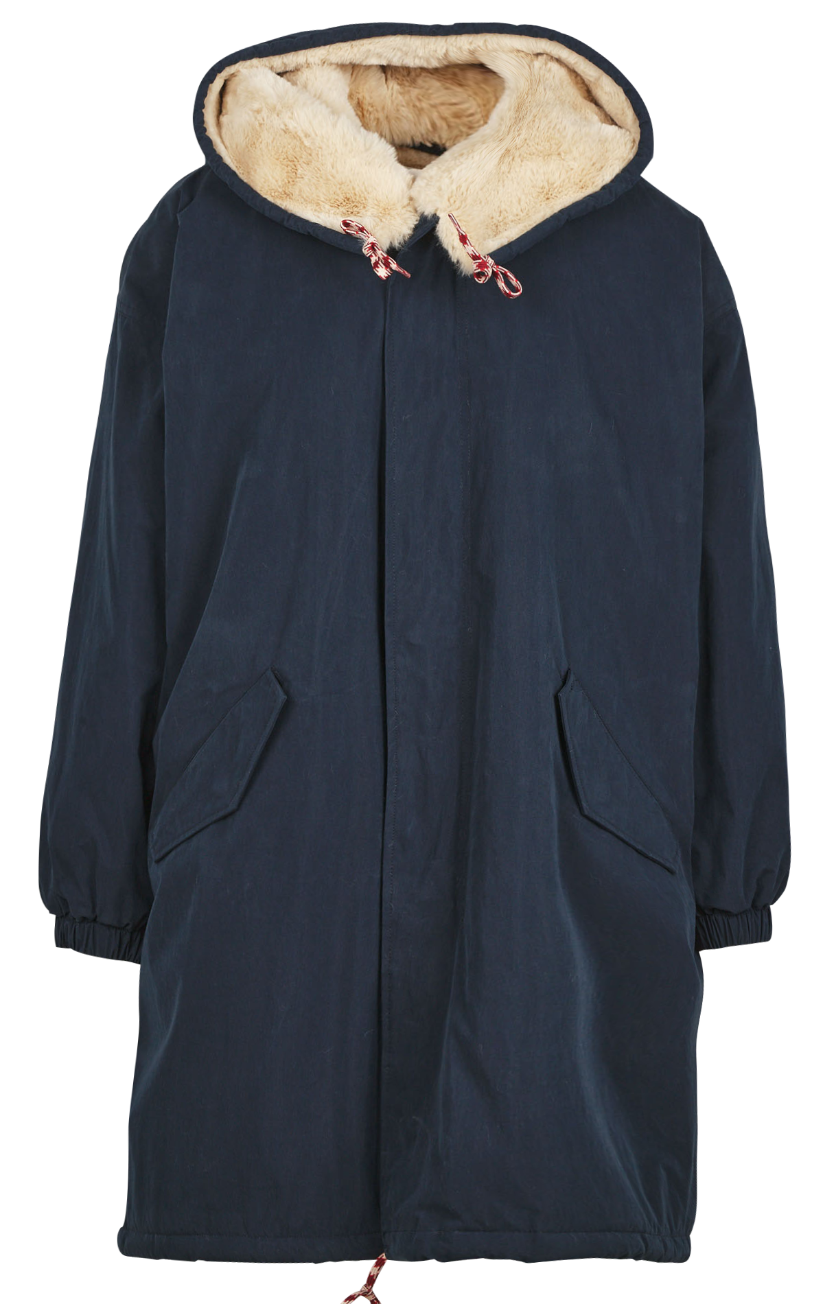 Parka met gevoerde capuchon - katoenblend BELLEROSE Blauw