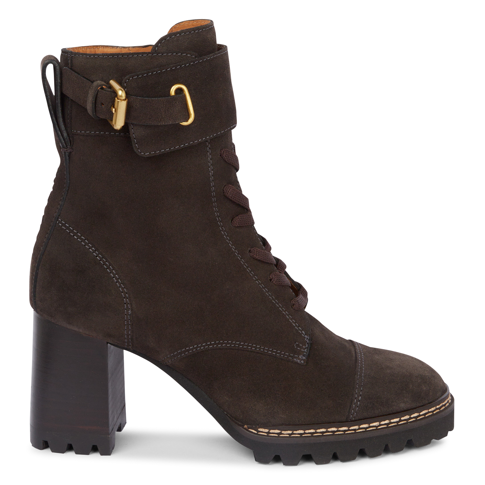 Leather mid-calf boots SEE BY CHLOE Grey