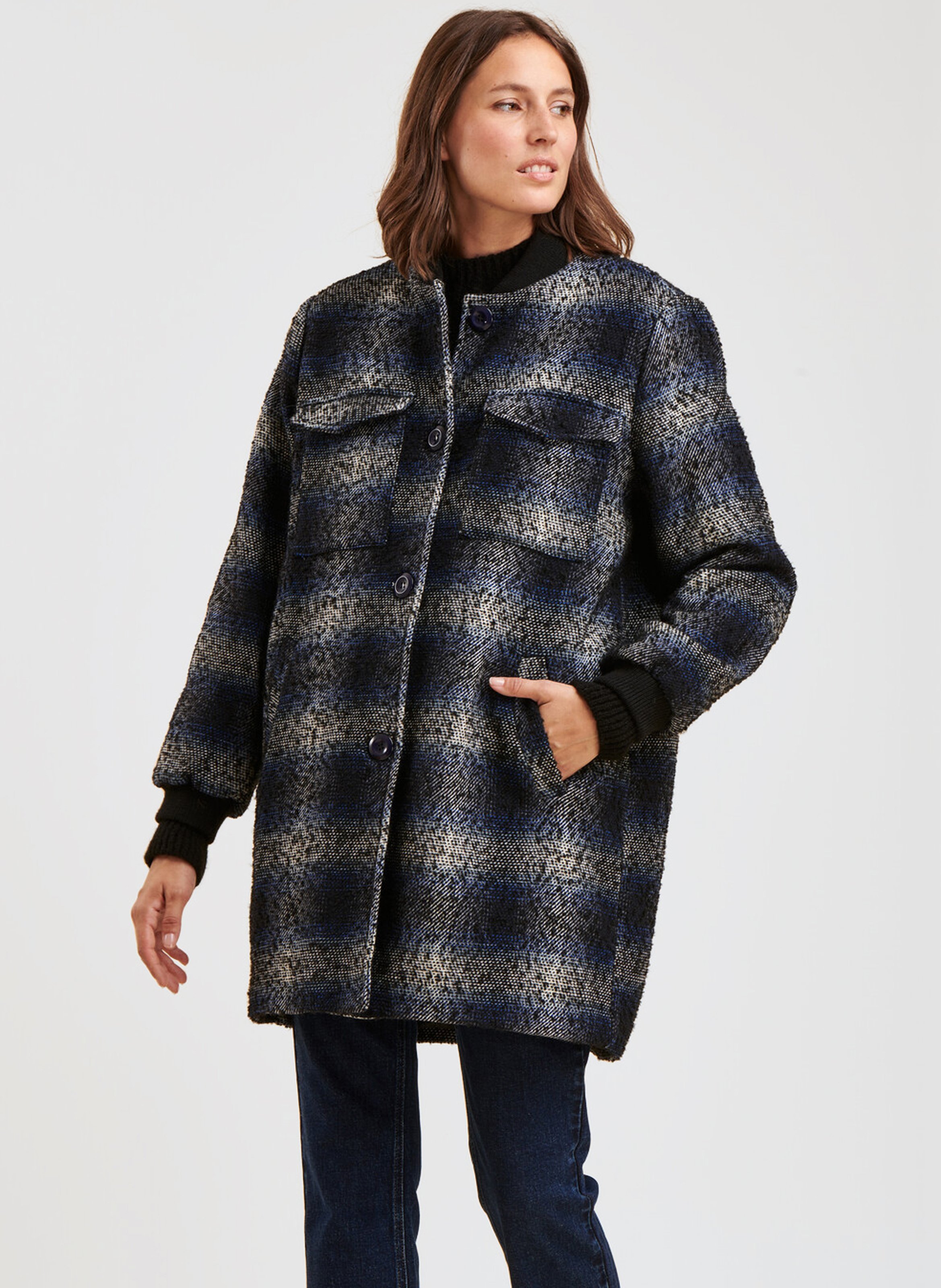 Manteau en best sale tweed a carreaux