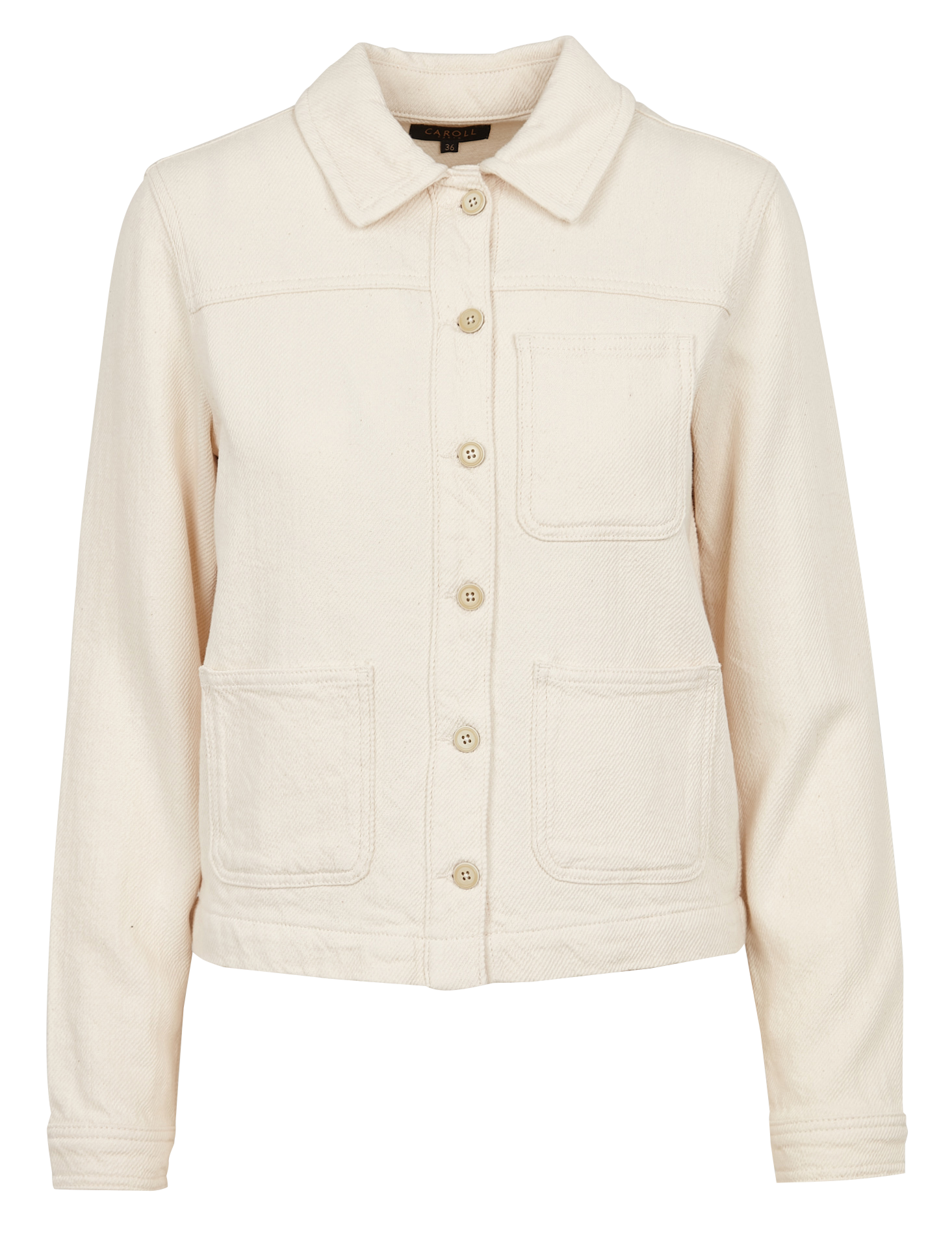 Straight cropped jacket CAROLL White