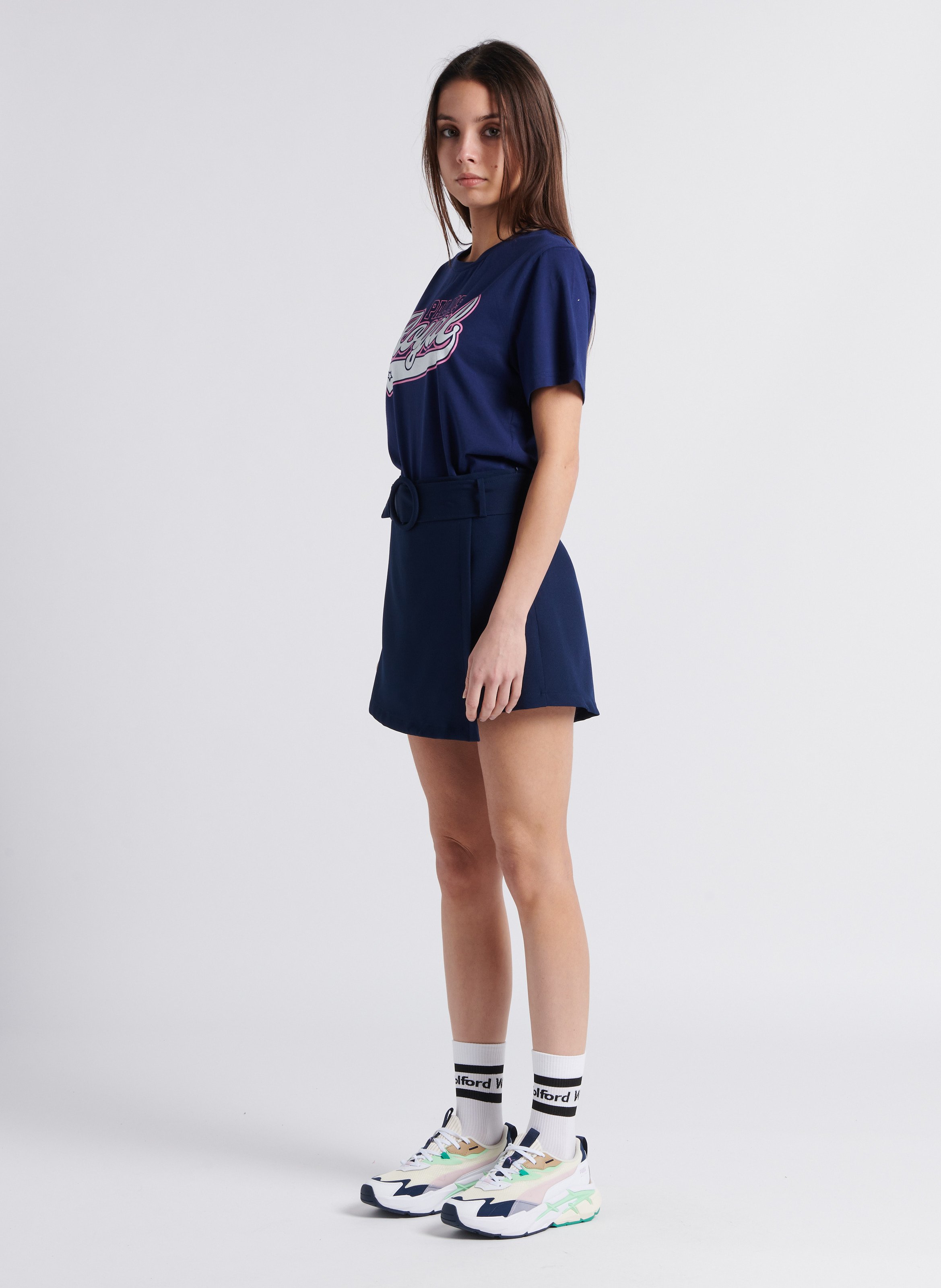 Asymmetrische skort Blauw