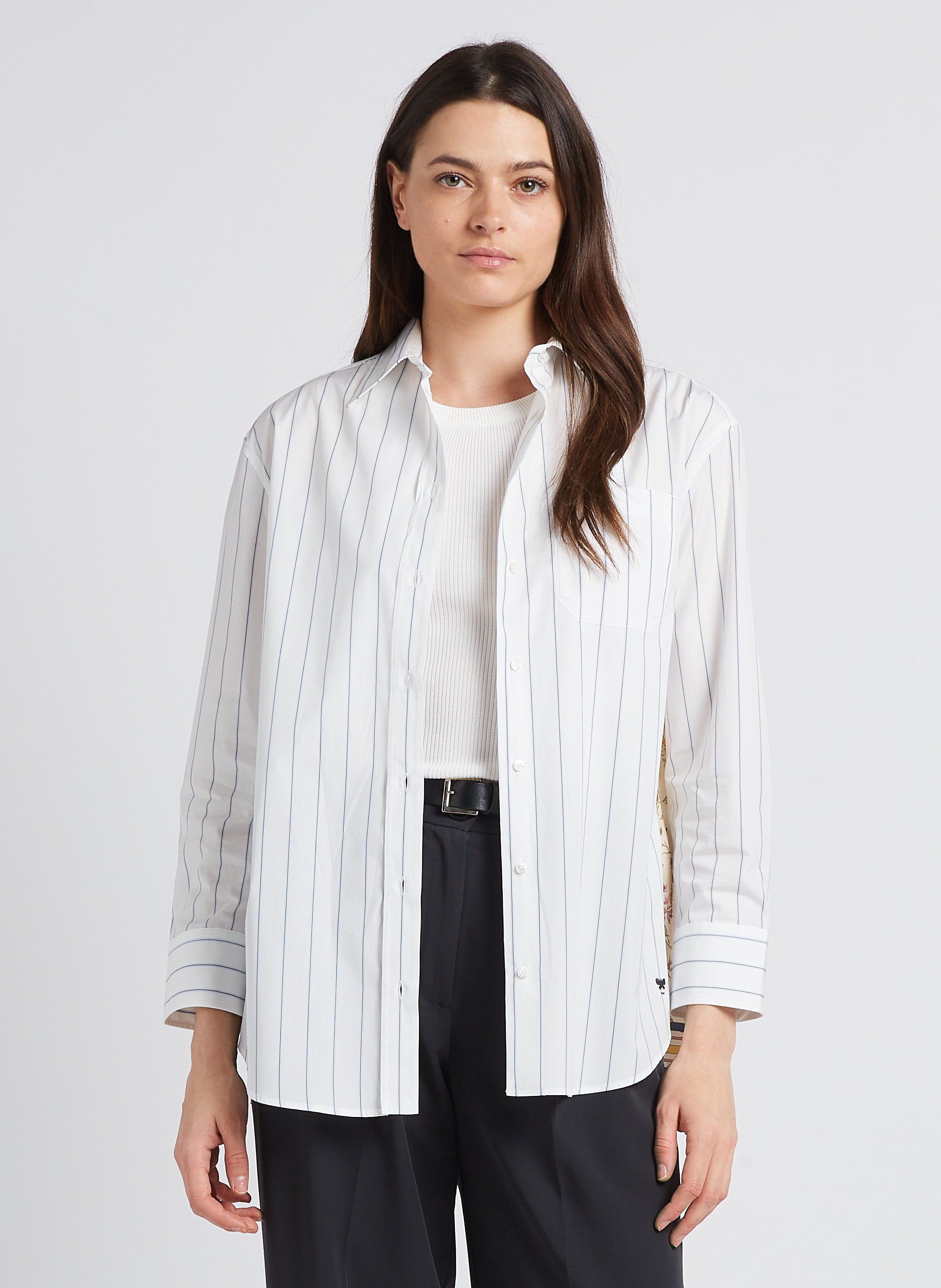 Chemise double imprimé en coton MAX MARA WEEK END Bleu