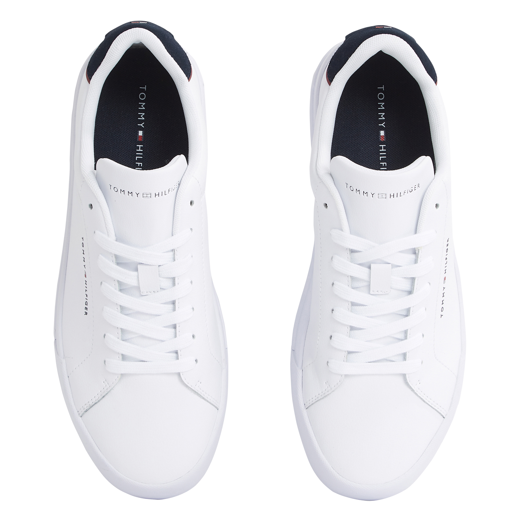 Baskets basses en cuir mélangé TOMMY HILFIGER Blanc