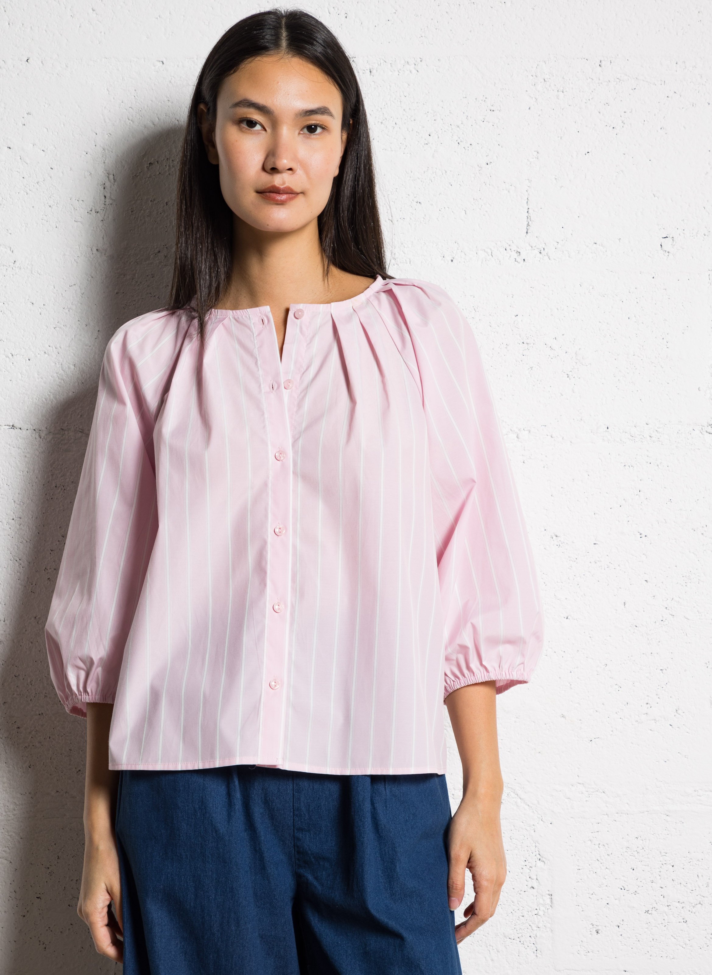 Weites Hemd mit Rundhalsausschnitt VILA Violett