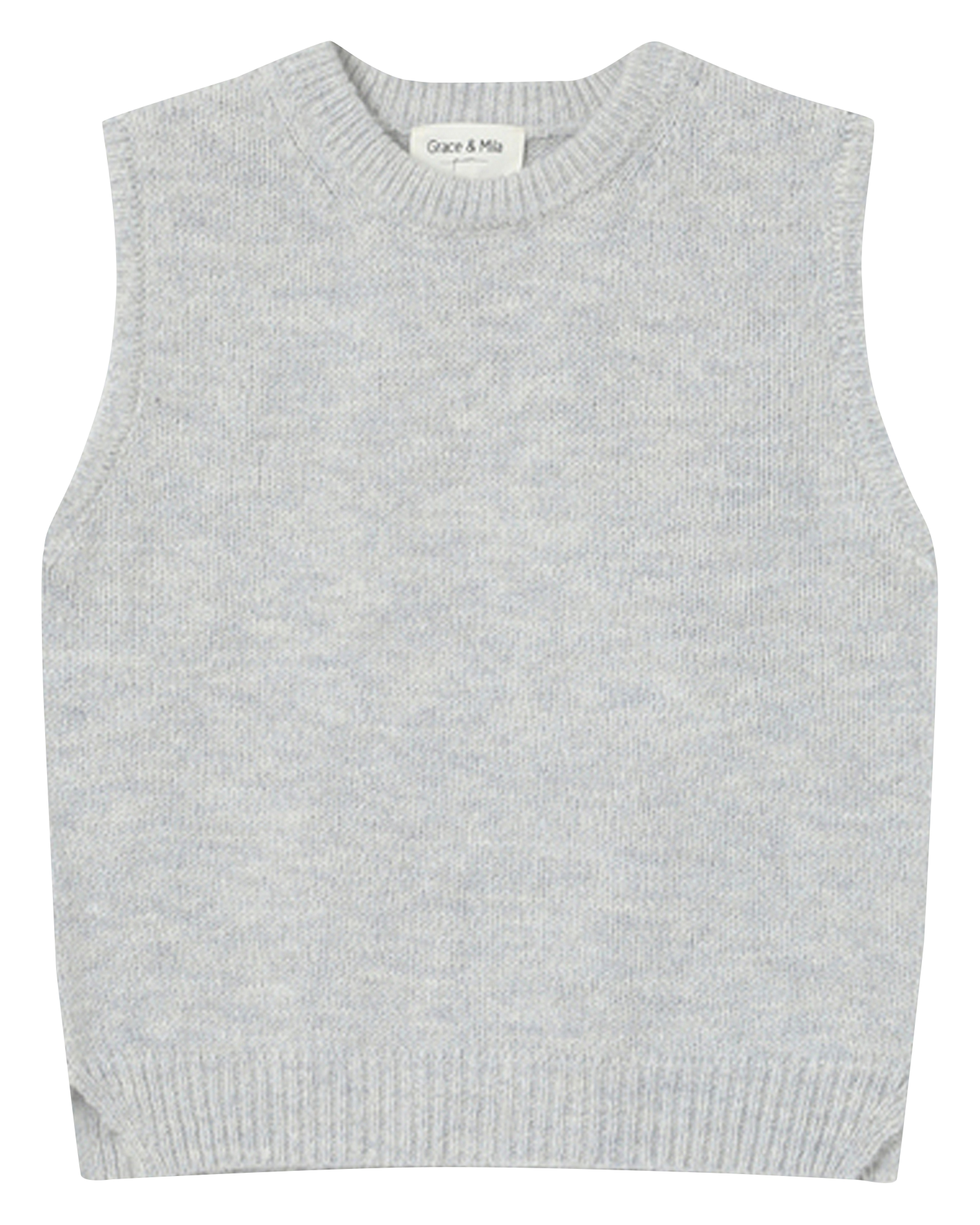 Kurzärmliger Pullover mit Rundhalsausschnitt GRACE ET MILA Silber