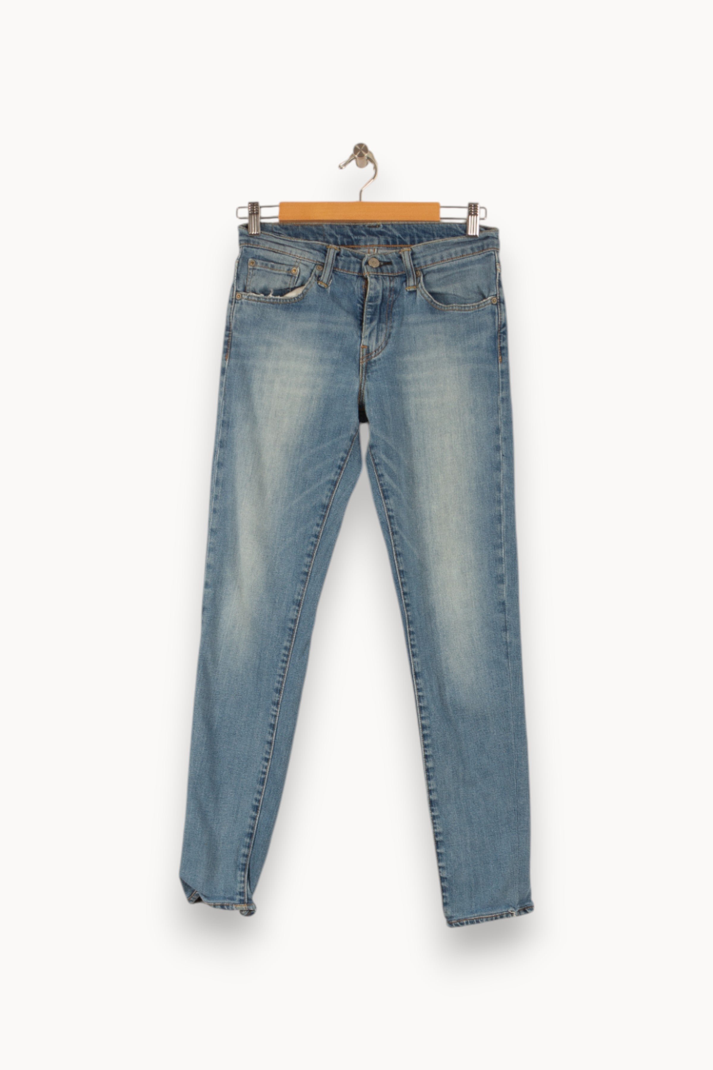 Cropped slim jeans with studs LEVI'S - Seconde main Blue