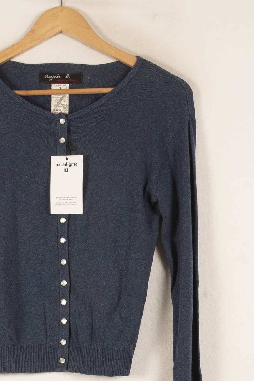 Tommy Badge T-shirt AGNES B. - Seconde Main Blue