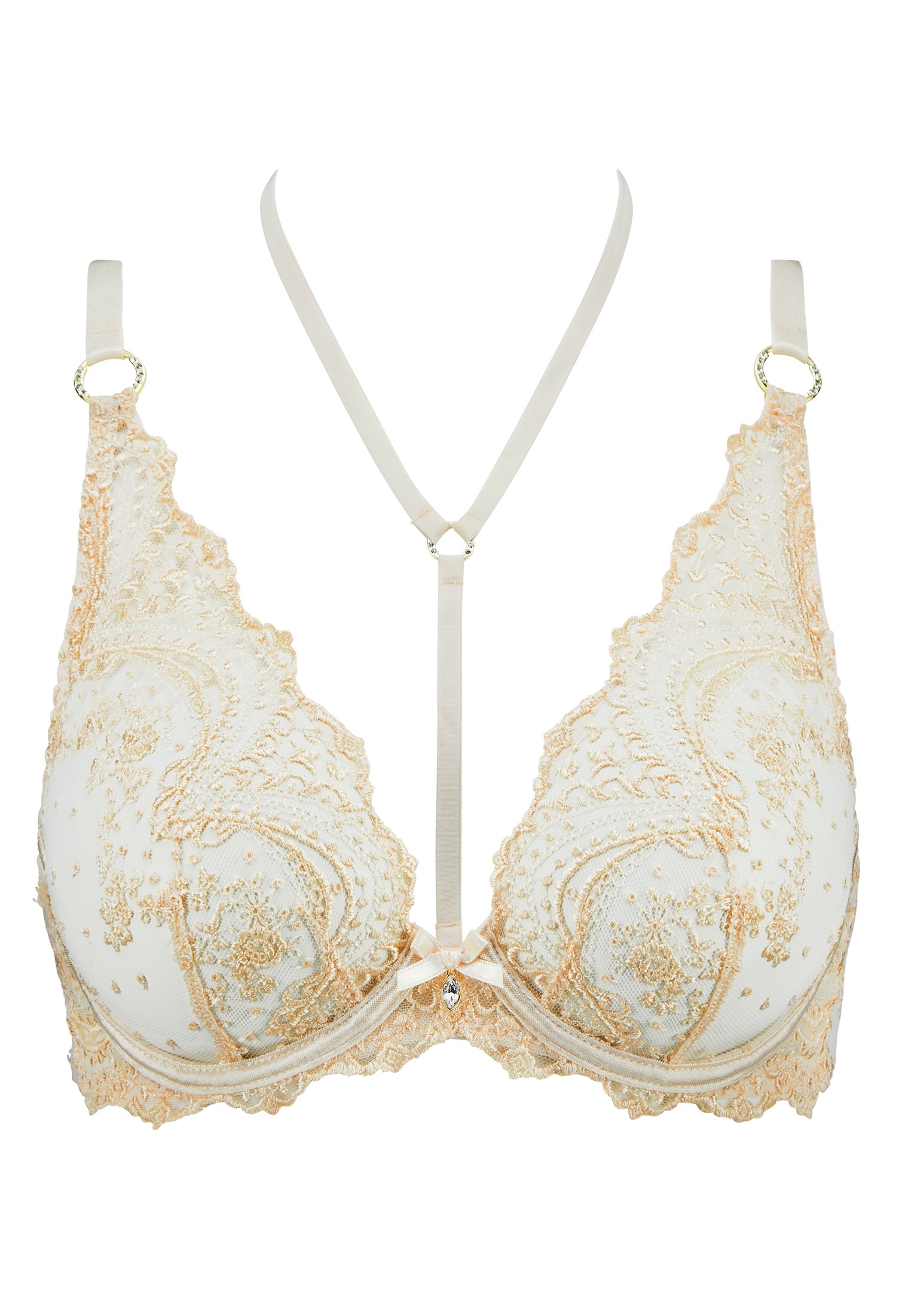 A la Folie kohl black underwired triangle bra AUBADE Beige