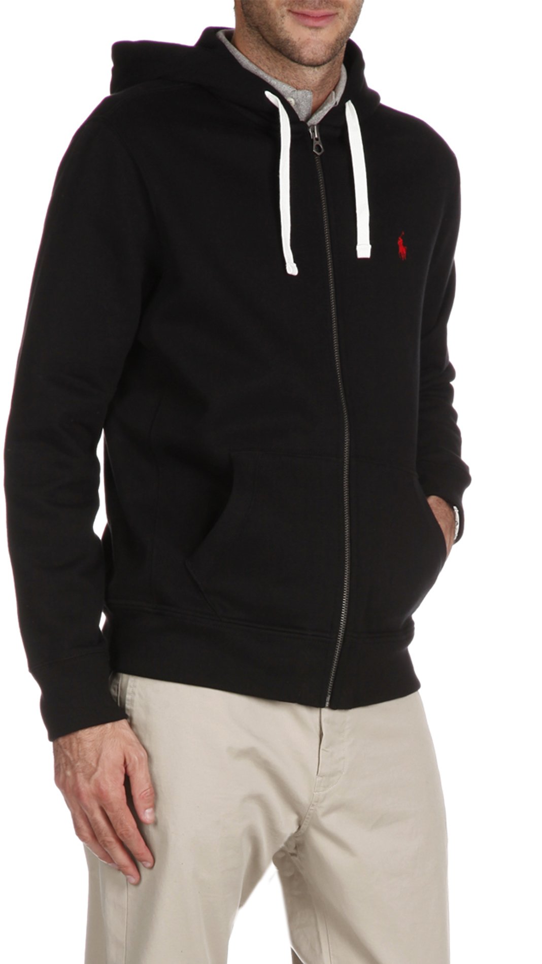 Sweat à capuche regular-fit zippé en coton mélangé avec Pony player POLO RALPH LAUREN